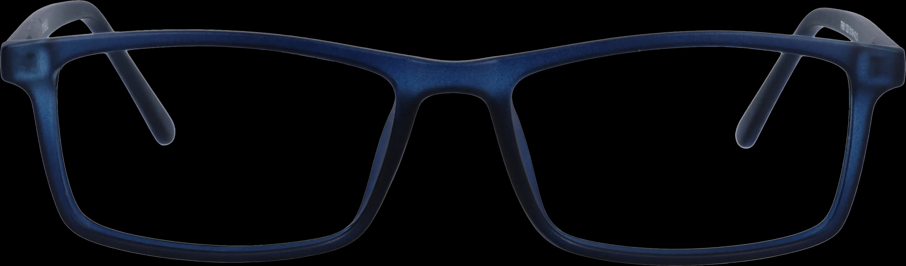Blue Small optical frame front view with arms open