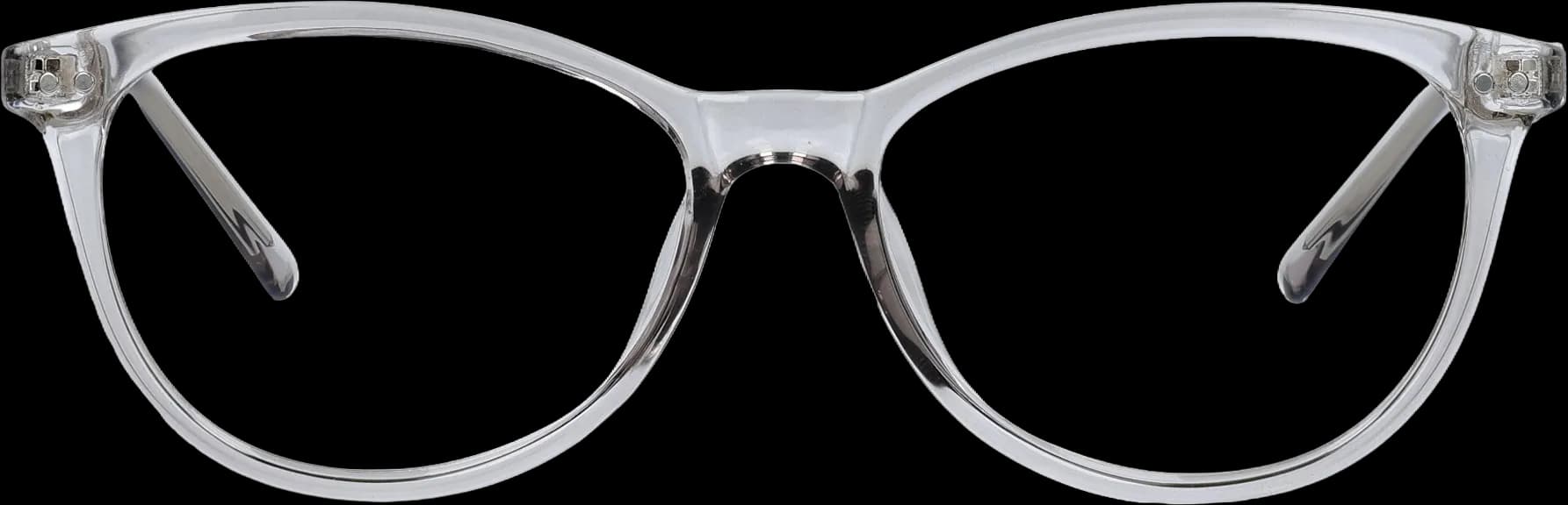 Grey Medium optical frame front view with arms open