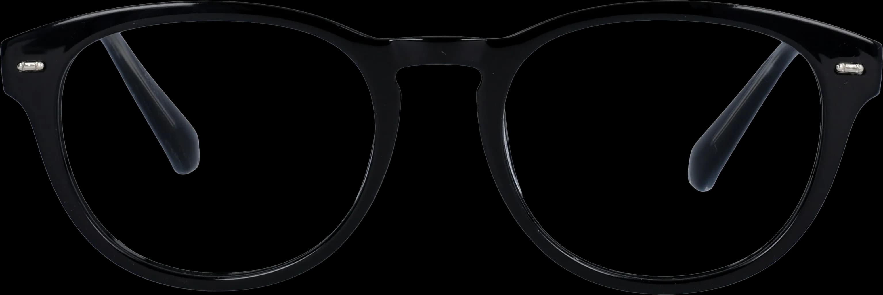Black Small optical frame front view with arms open