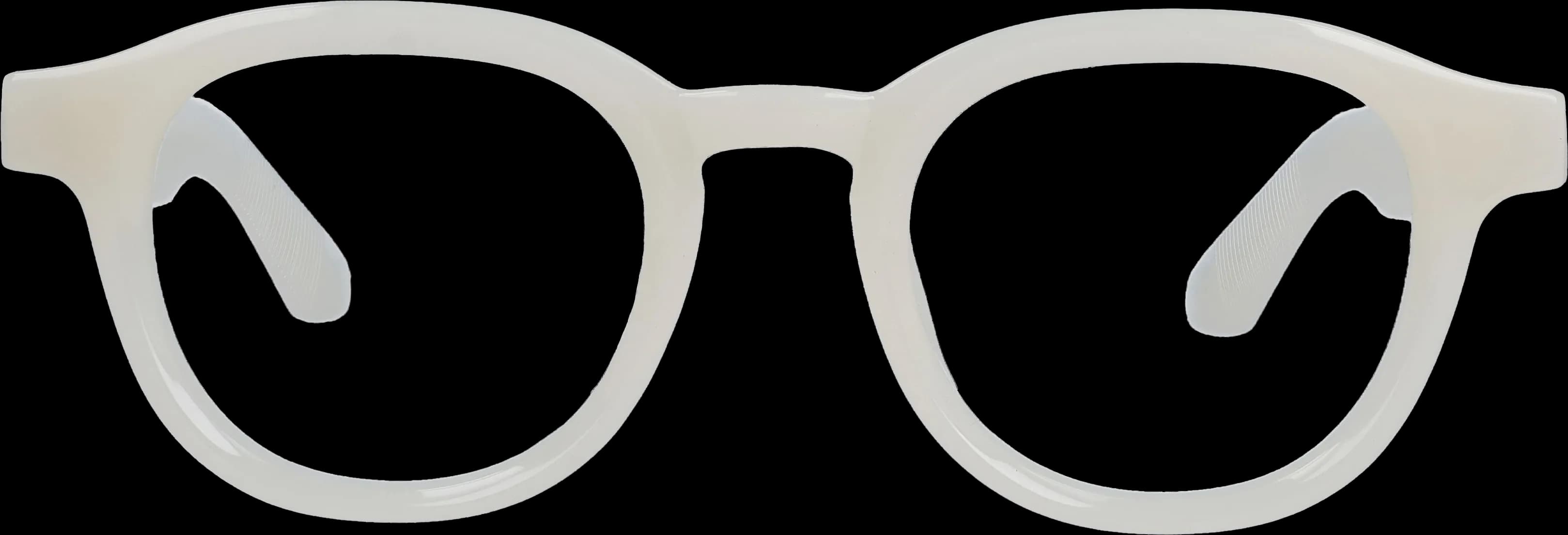 White Small optical frame front view with arms open