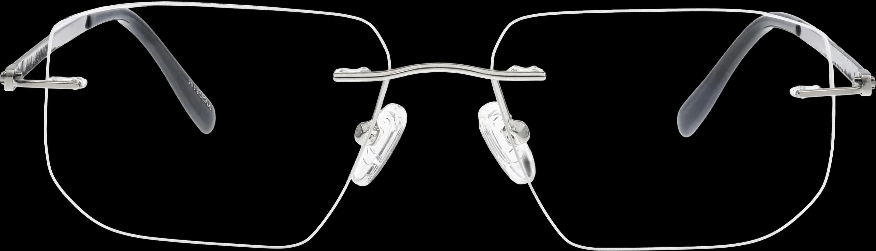 Black Silver Medium optical frame front view with arms open