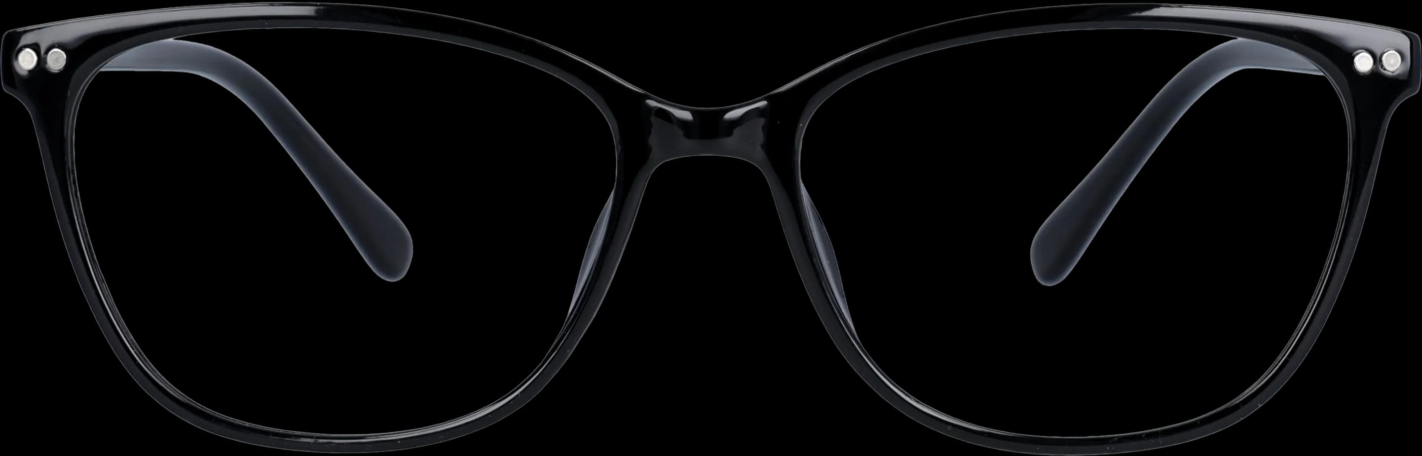 Black Small optical frame front view with arms open