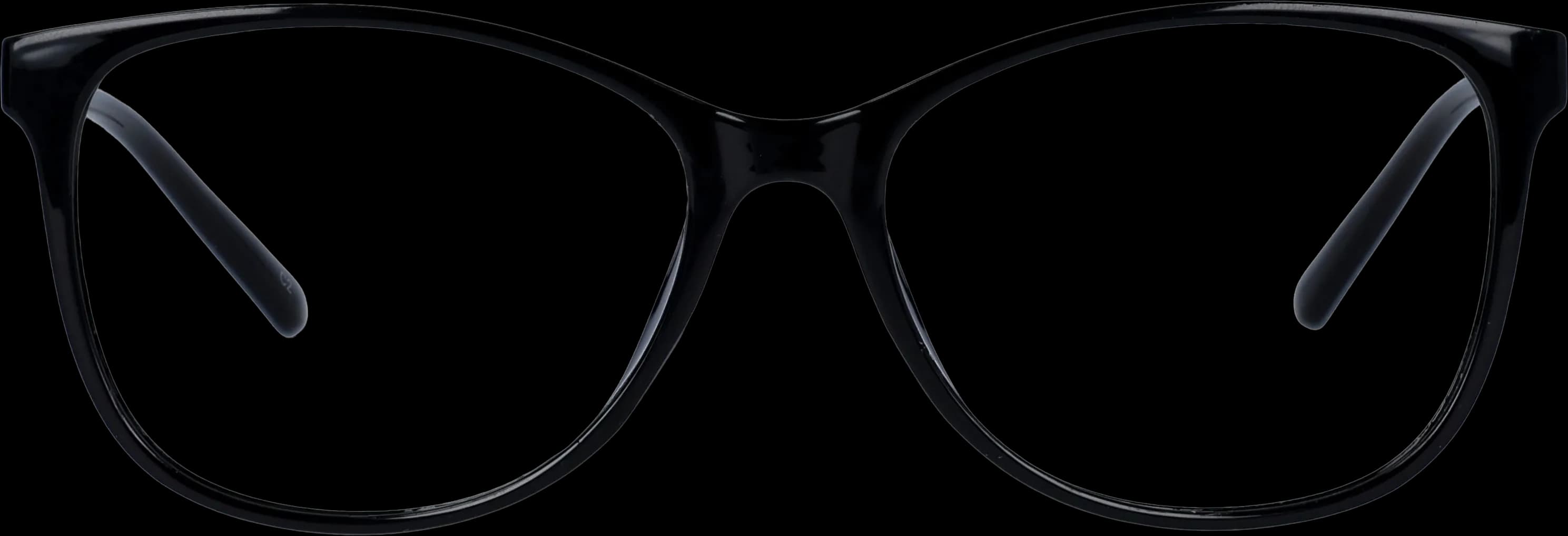 Black Silver Medium optical frame front view with arms open