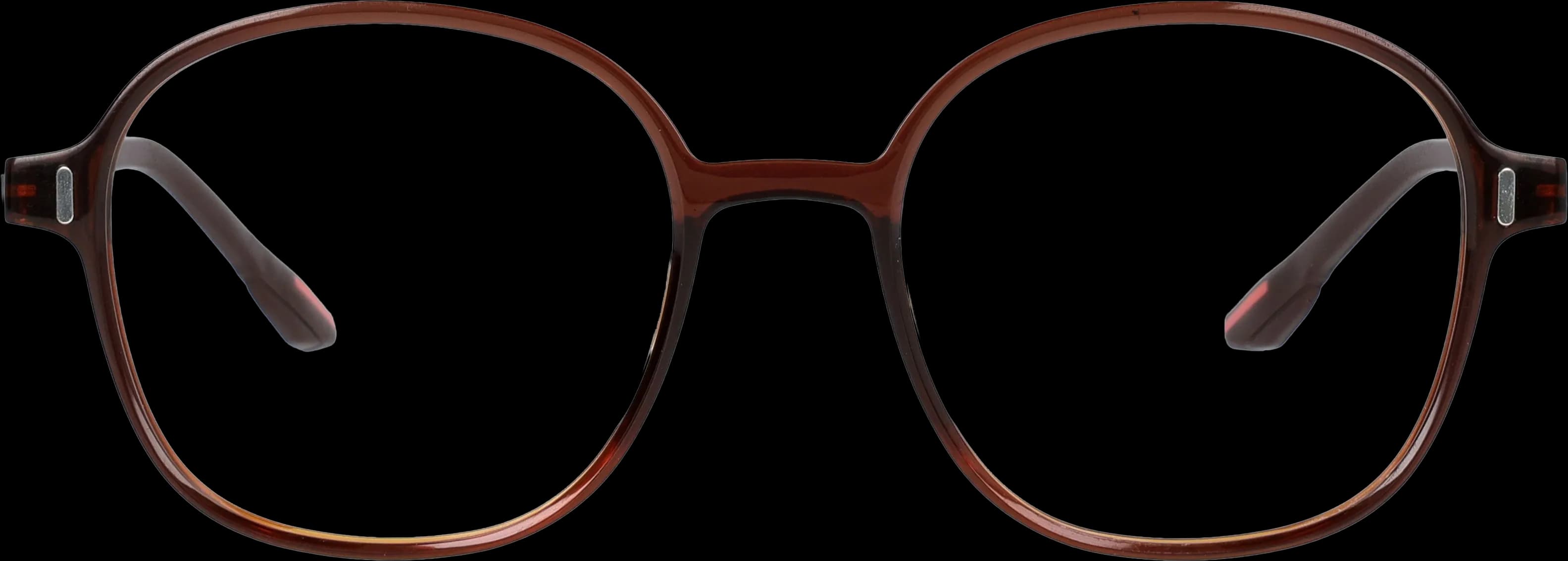 Dark Brown Small optical frame front view with arms open