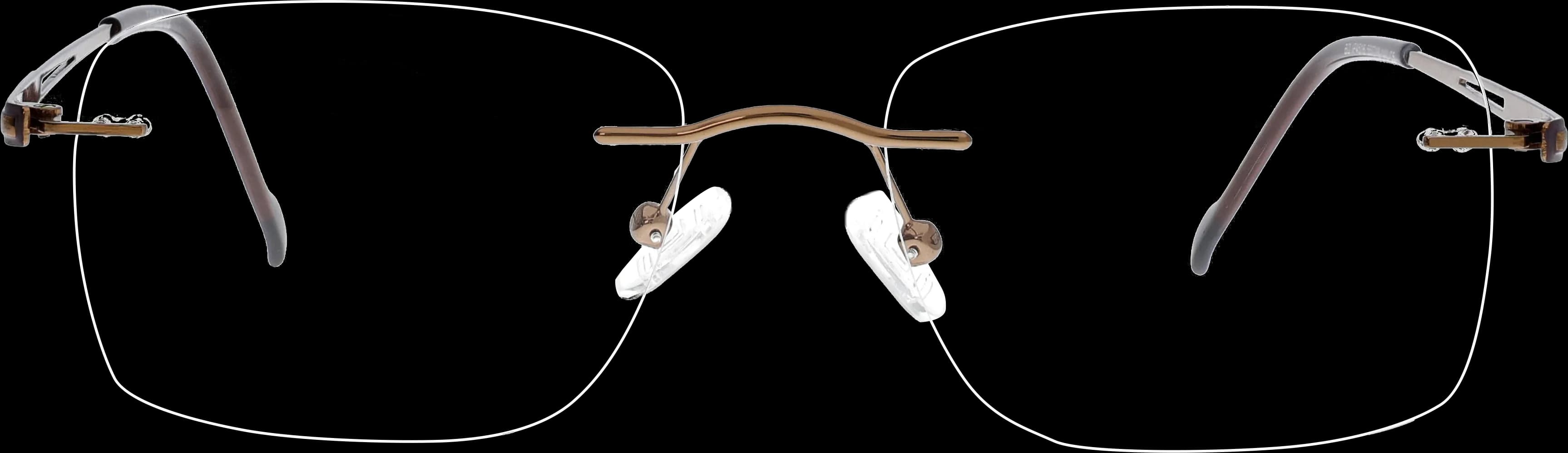 Copper-Brown Large optical frame front view with arms open