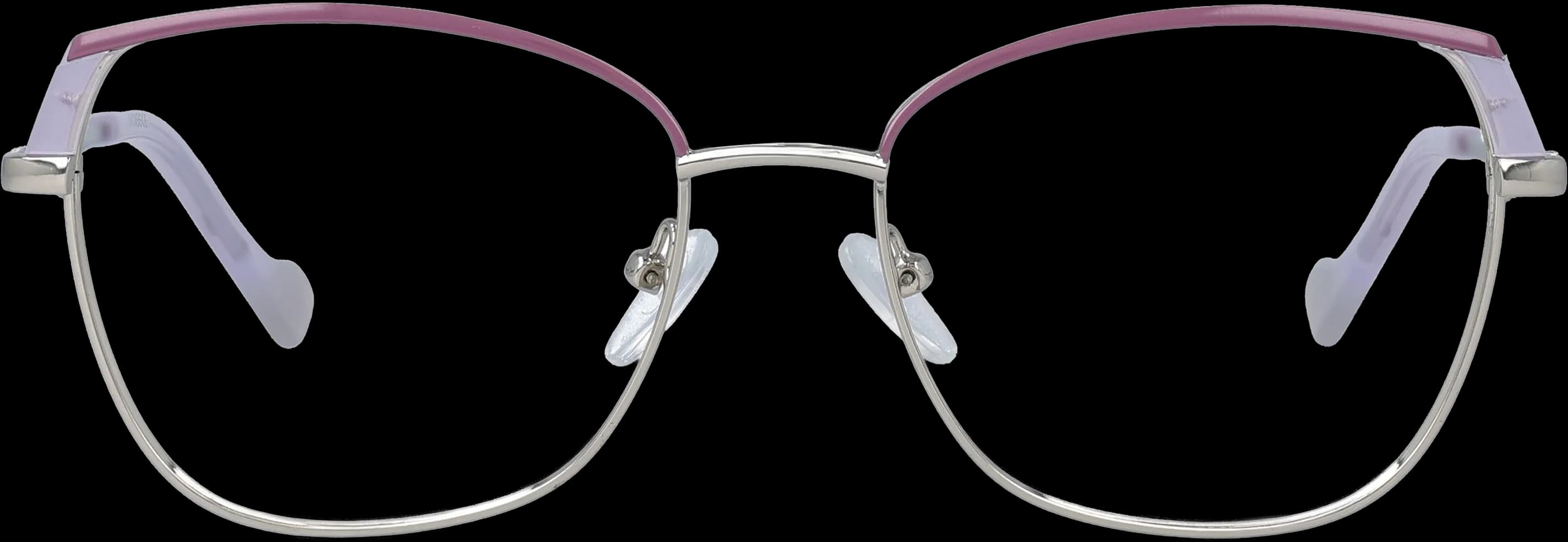 Light Pink Medium optical frame front view with arms open
