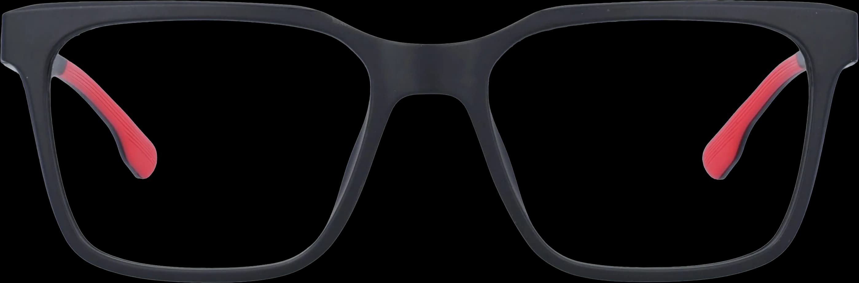 Black Medium optical frame front view with arms open