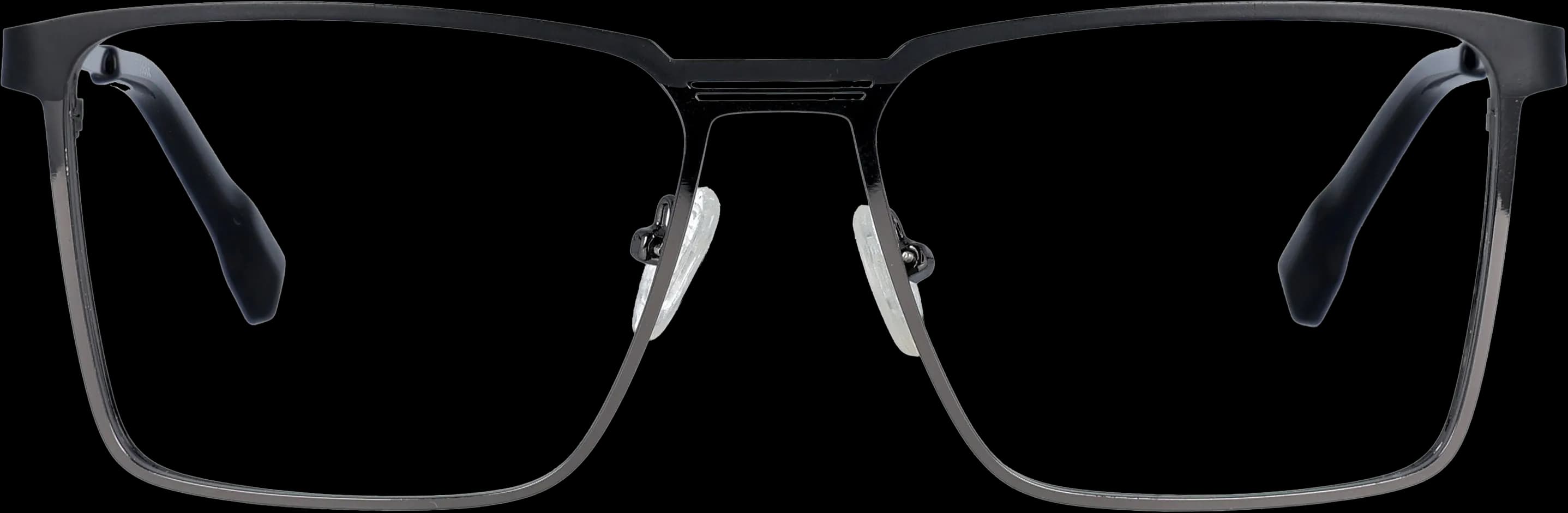 Black Large optical frame front view with arms open