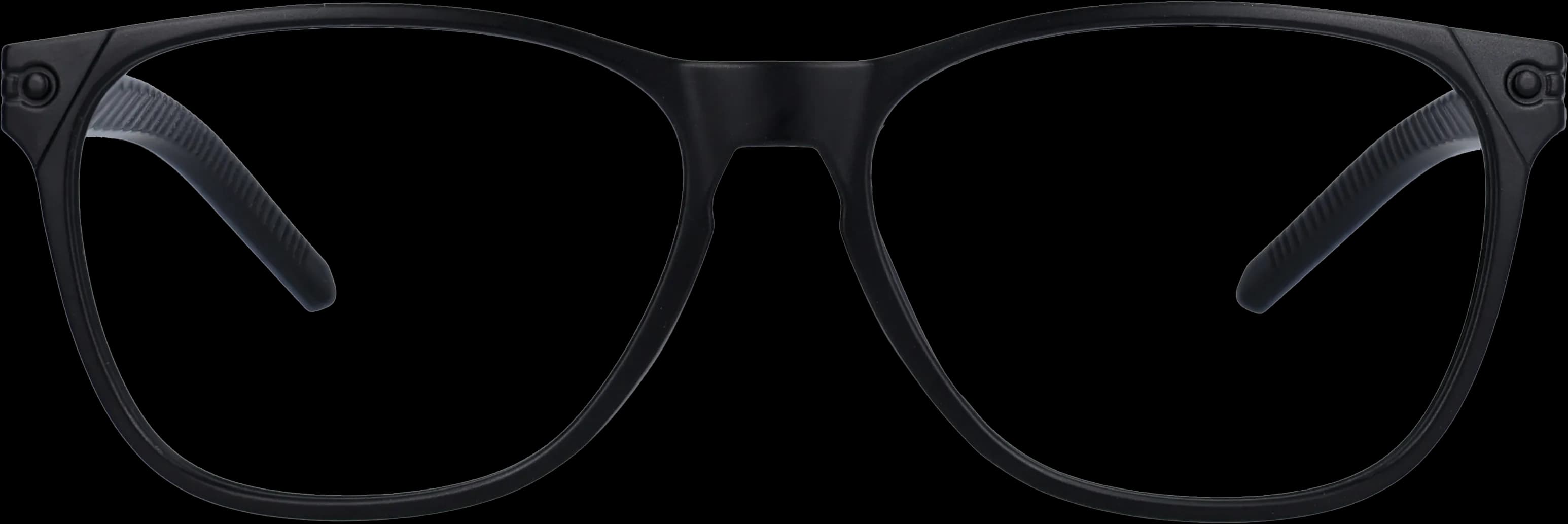Black Large optical frame front view with arms open
