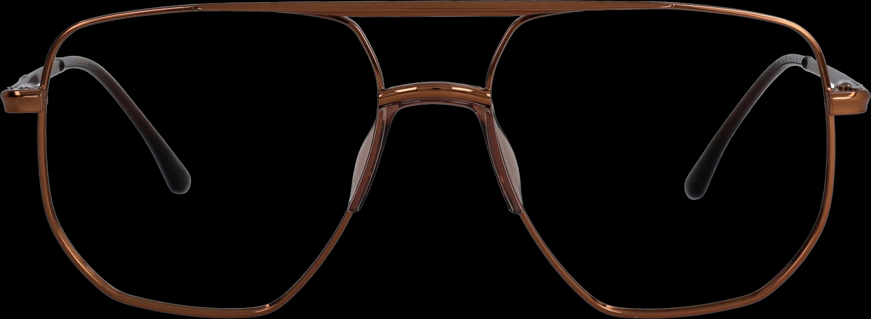 Copper Medium optical frame front view with arms open