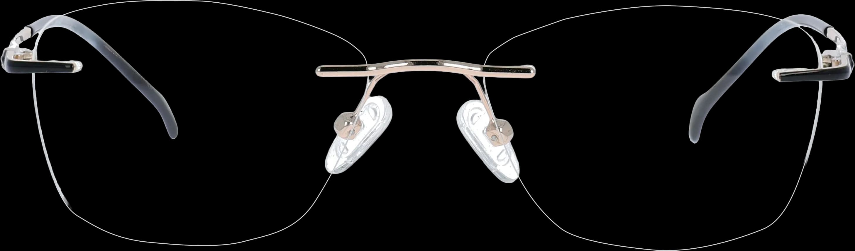 black gold Medium optical frame front view with arms open