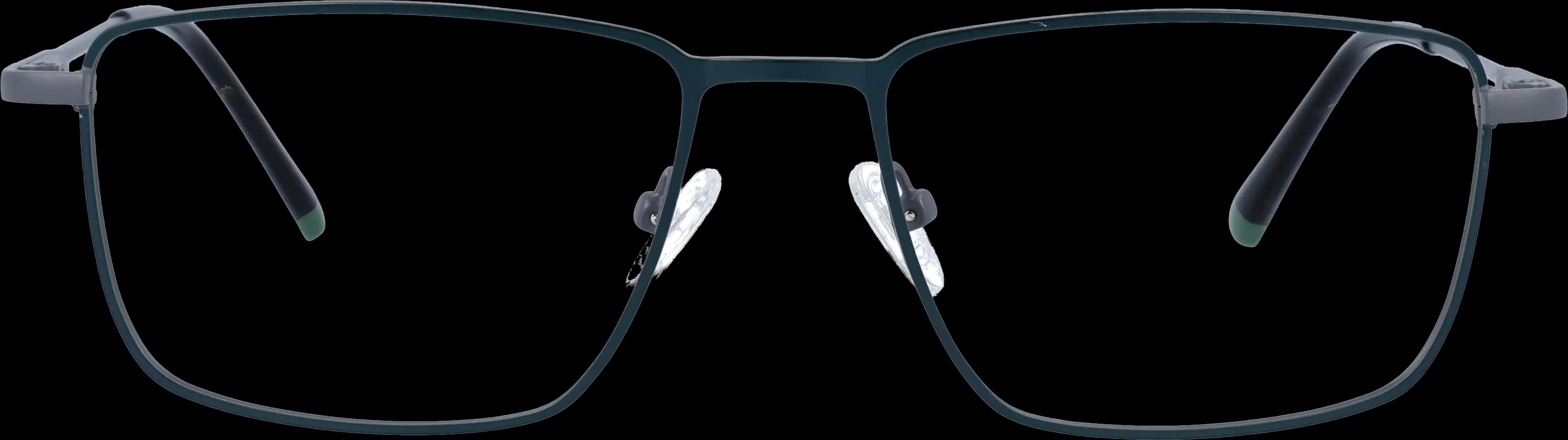 Matte green Large optical frame front view with arms open