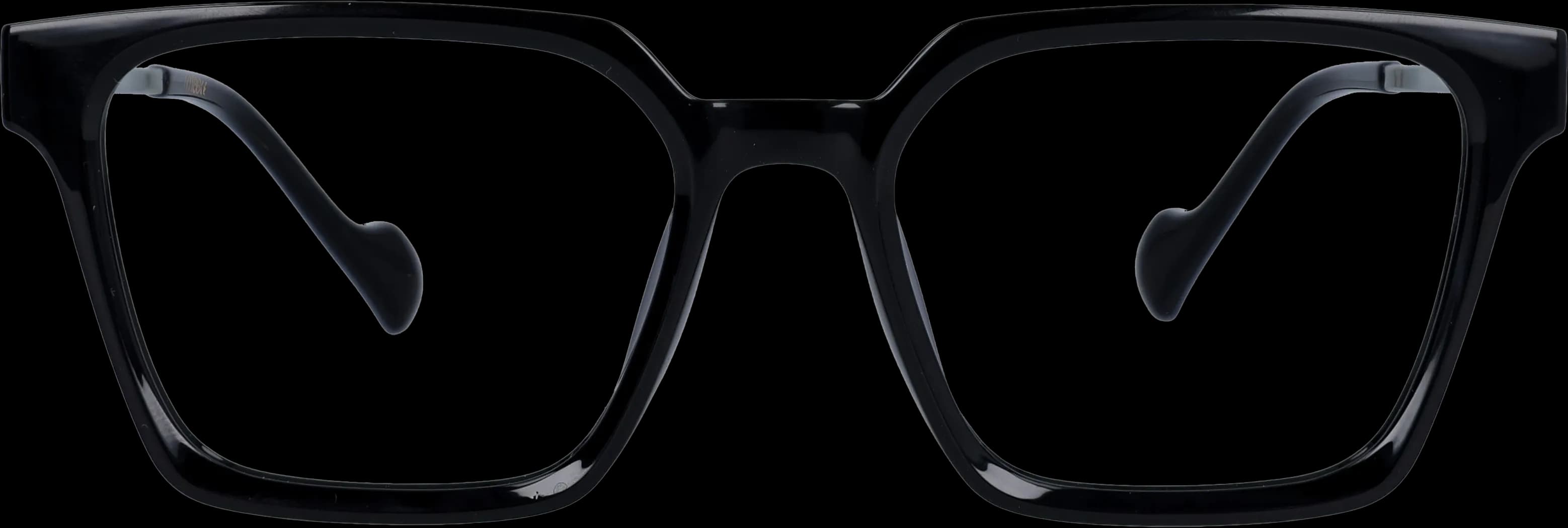 Black Silver Medium optical frame front view with arms open