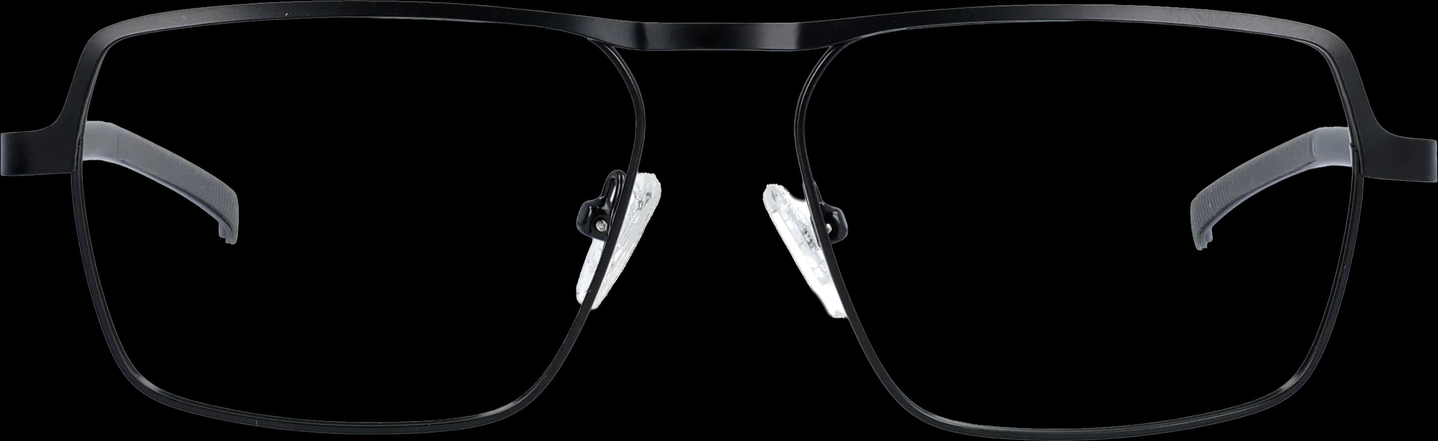 Black-Grey Medium optical frame front view with arms open