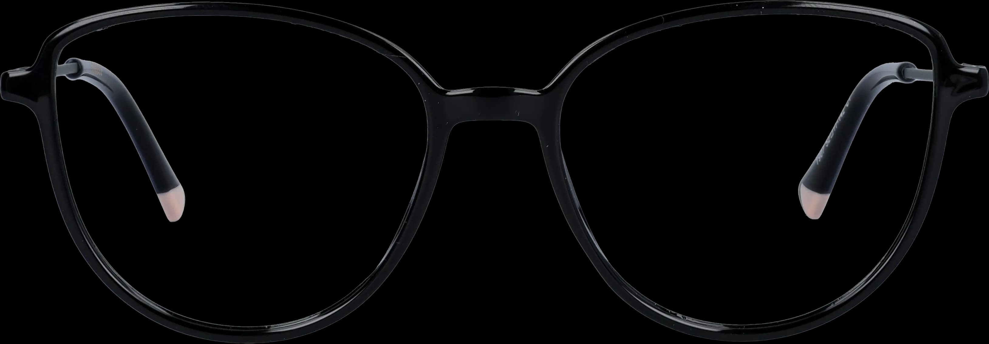 Black Medium optical frame front view with arms open