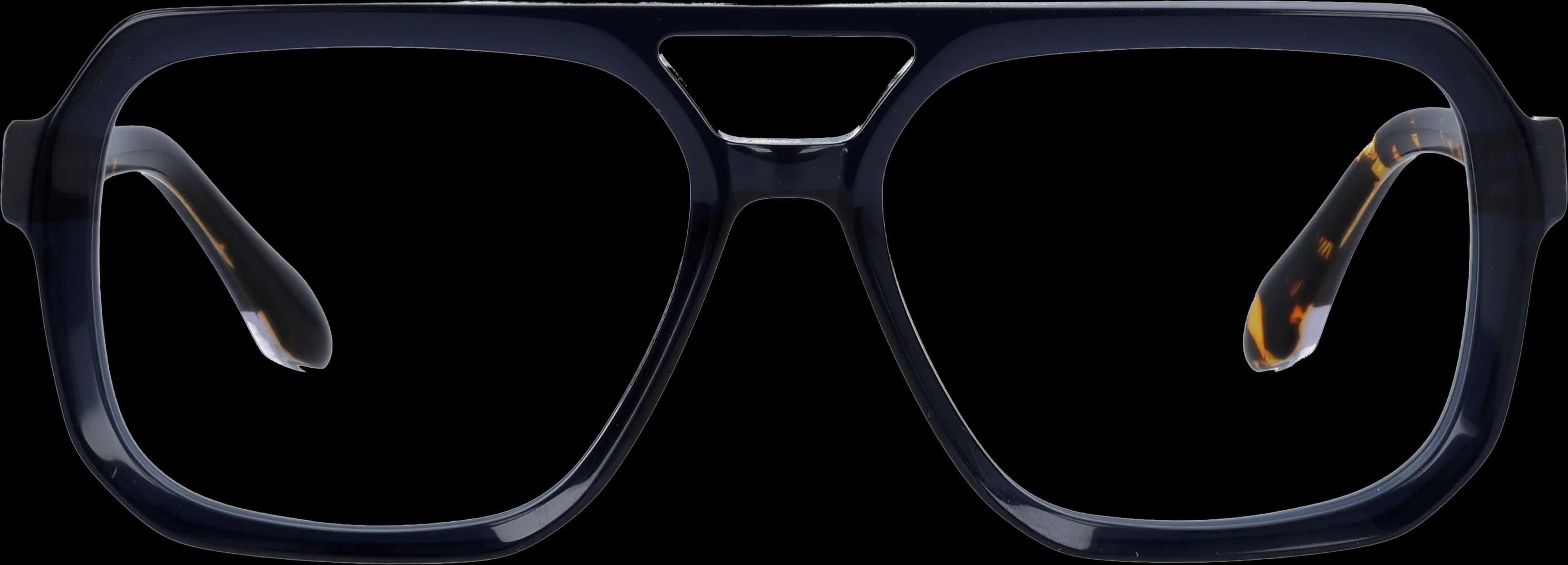 Blue-brown tortoise Extra Large optical frame front view with arms open