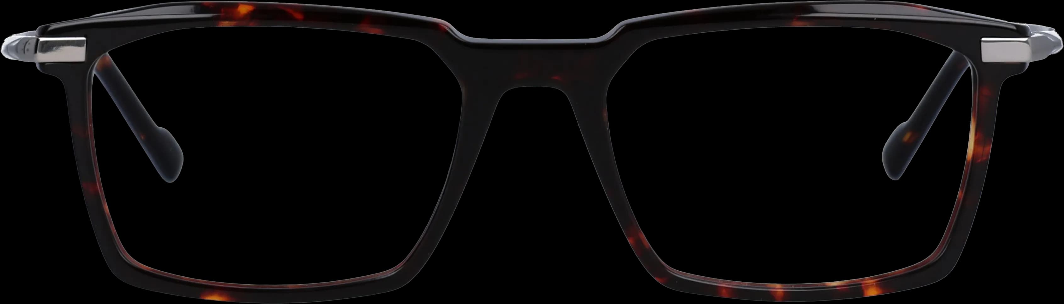 Brown Tortoise Large optical frame front view with arms open