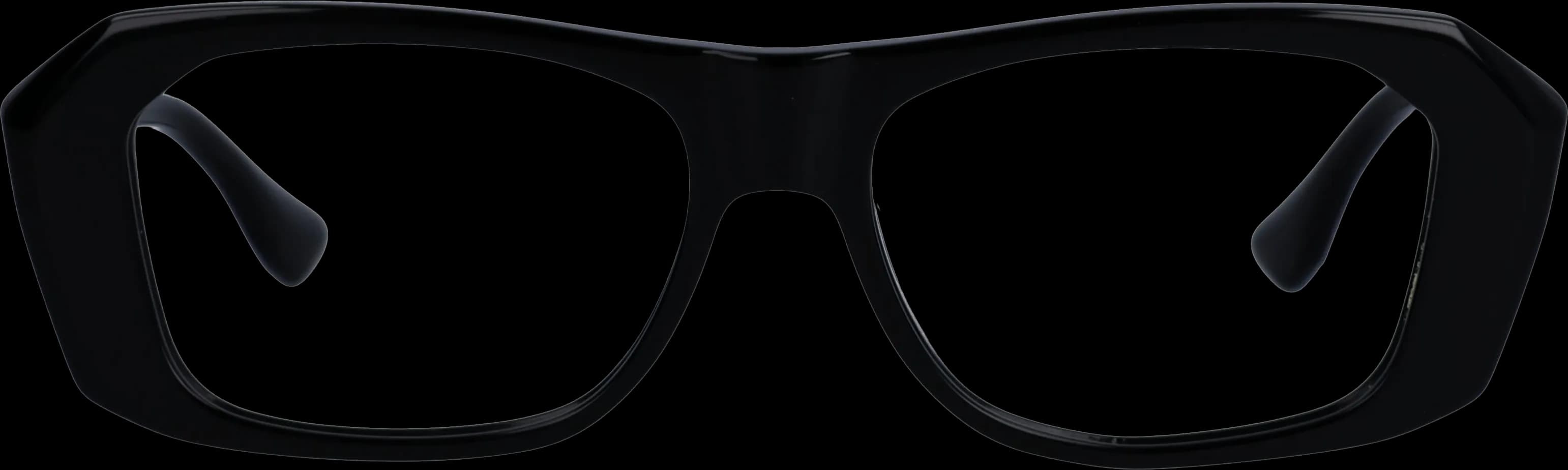 Black Medium optical frame front view with arms open