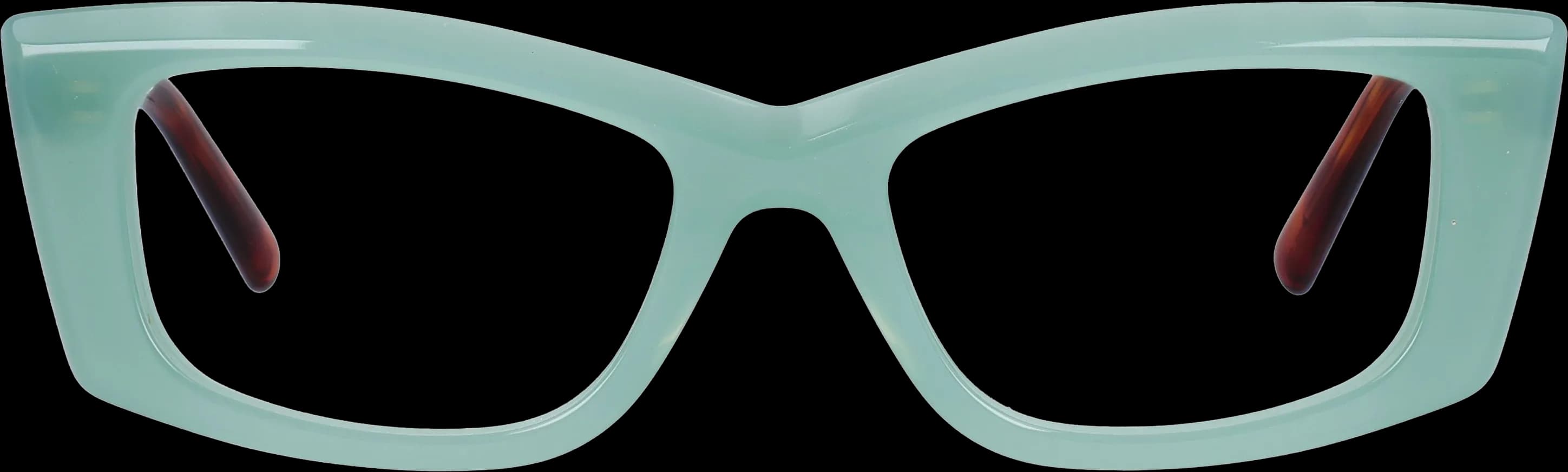 Pista green Medium optical frame front view with arms open