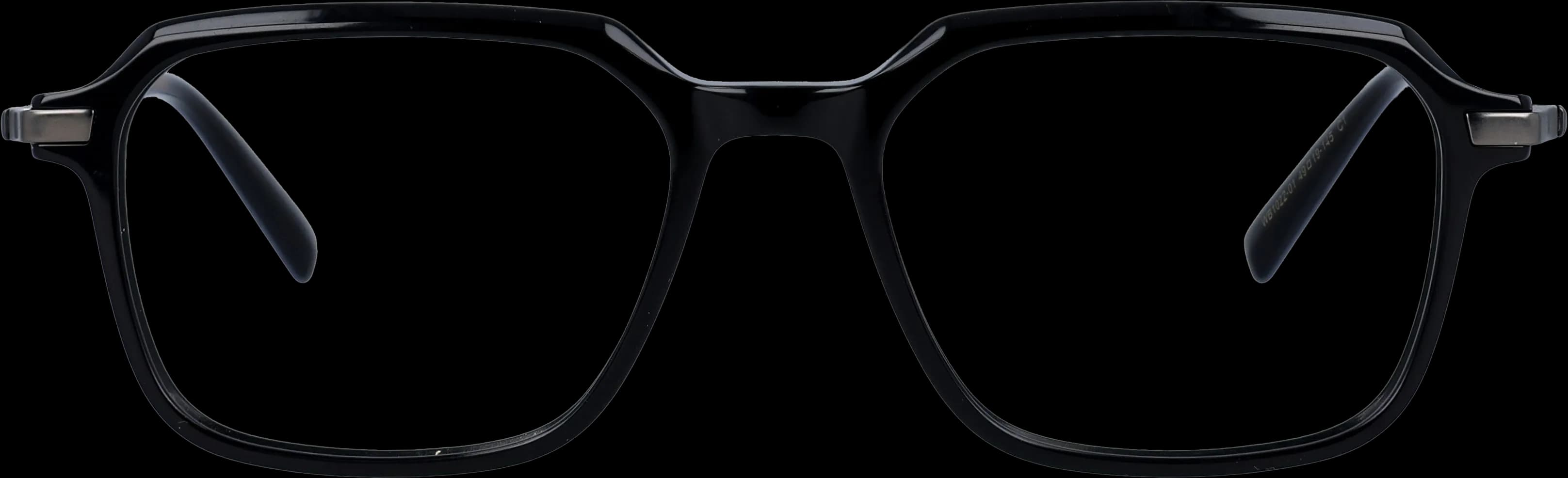 Black Small optical frame front view with arms open