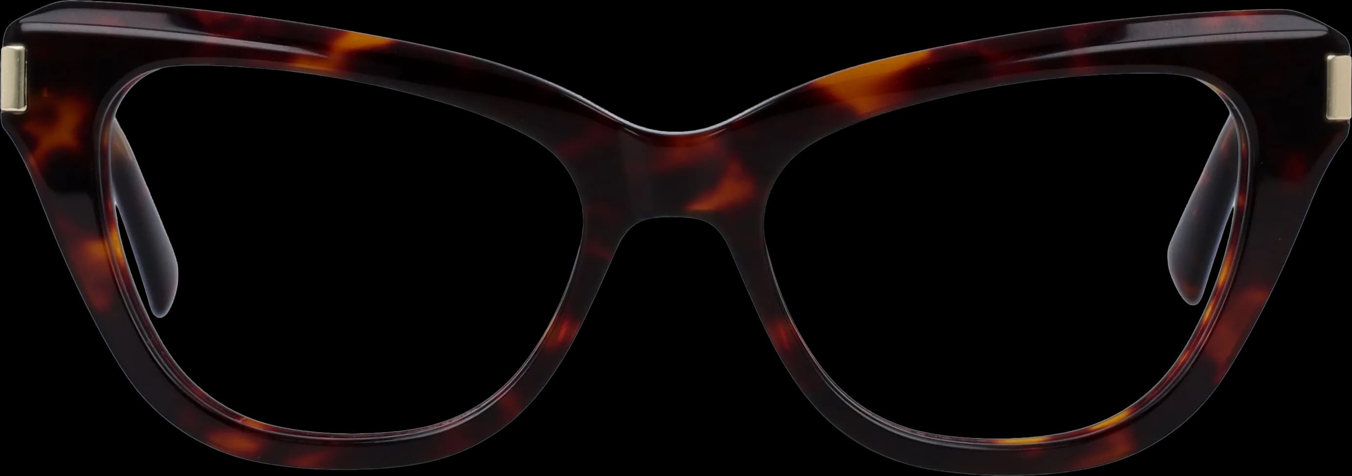 Brown Tortoise Medium optical frame front view with arms open