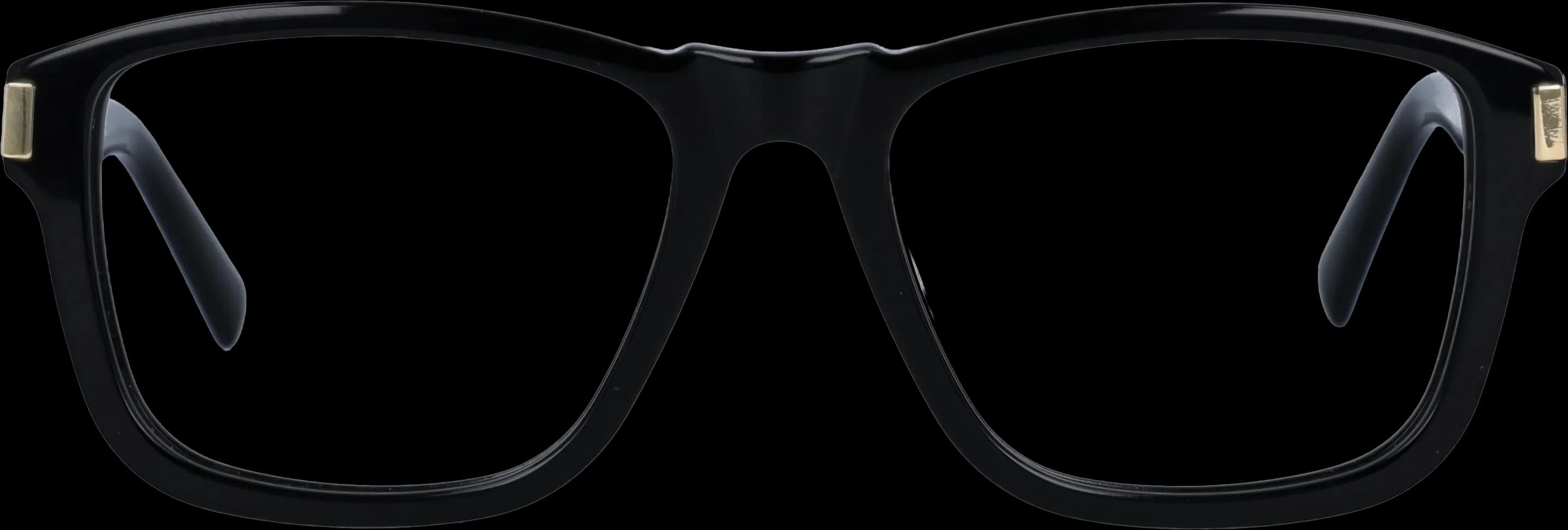 Black Large optical frame front view with arms open