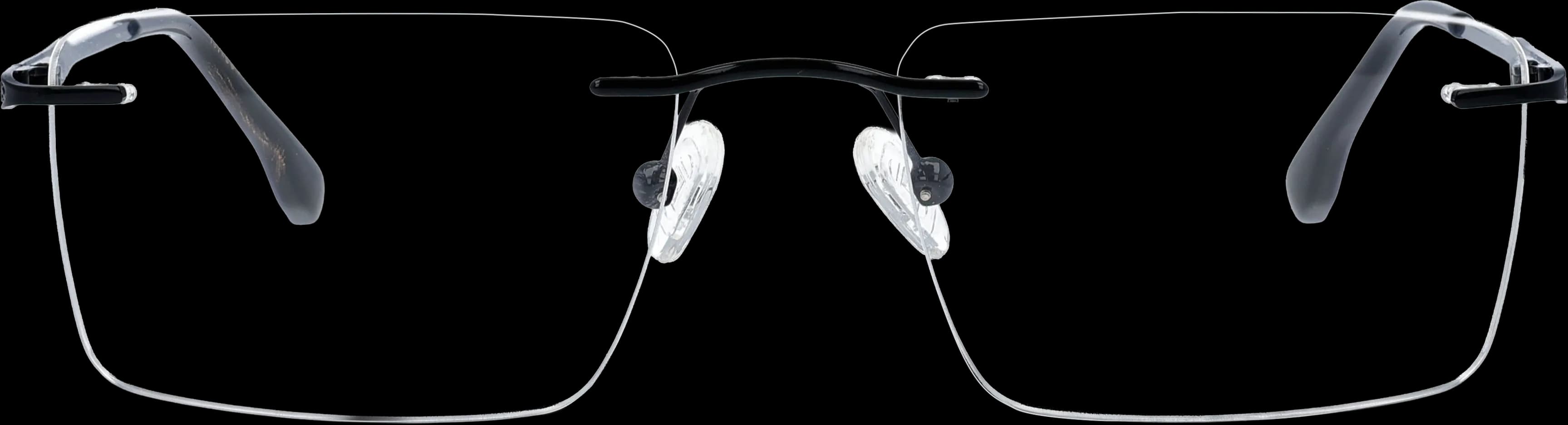 Black Large optical frame front view with arms open
