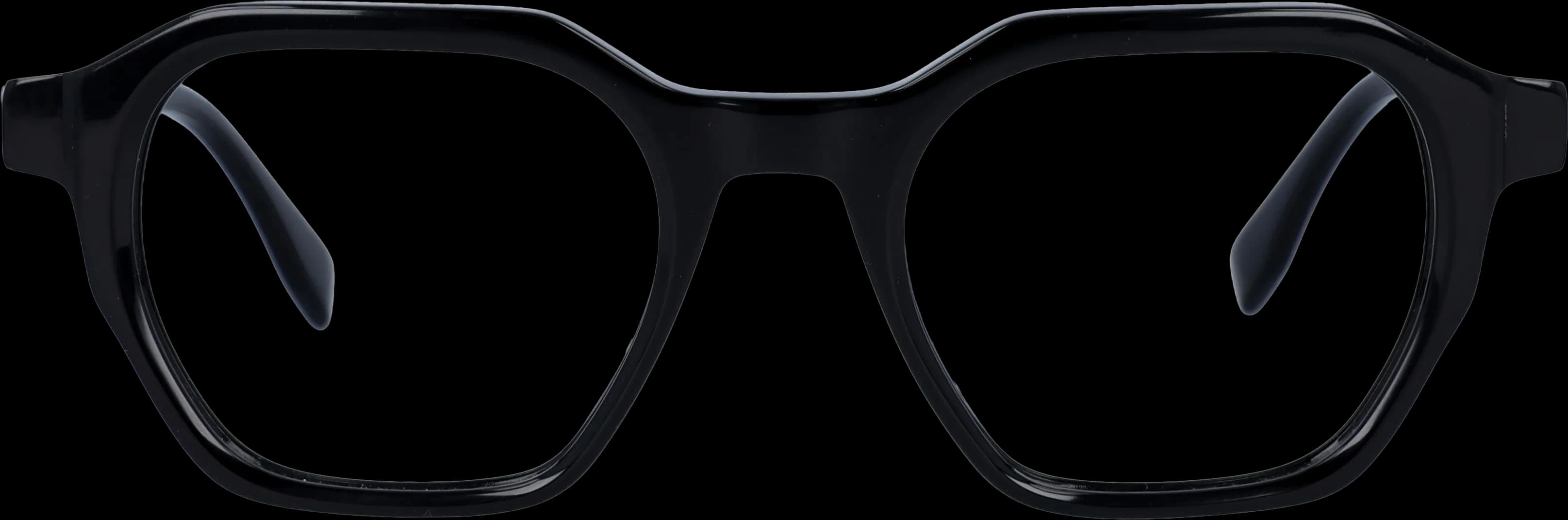 Black Small optical frame front view with arms open