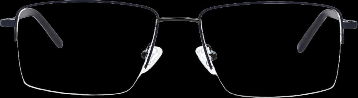 Gun Metal Large optical frame front view with arms open