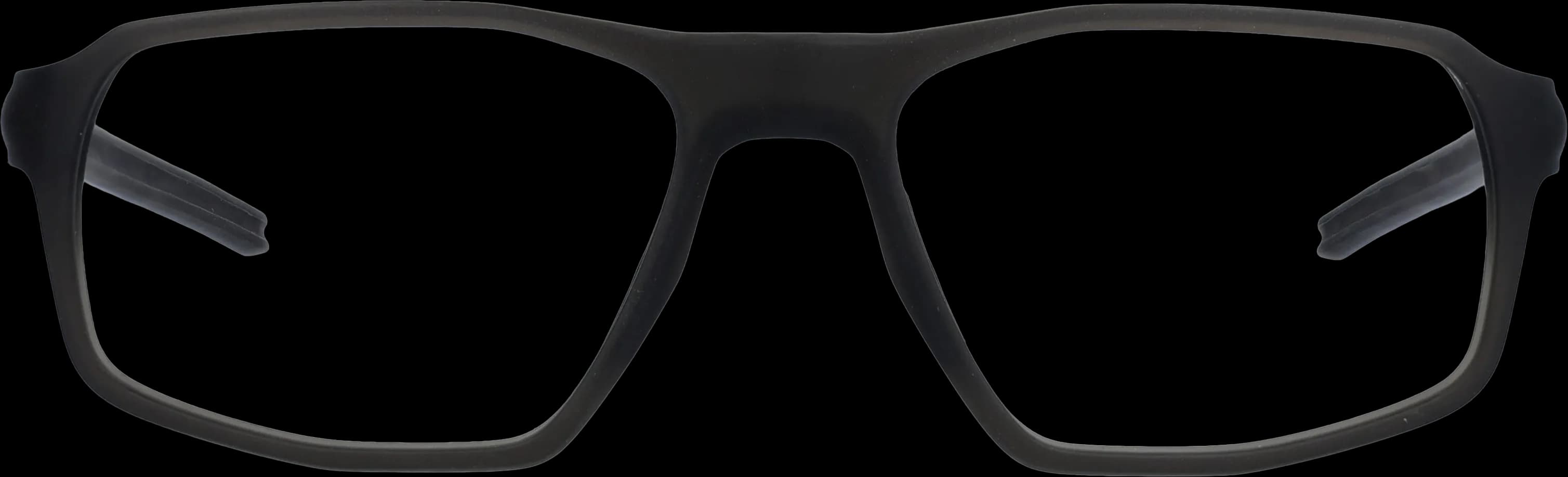 Grey Medium optical frame front view with arms open