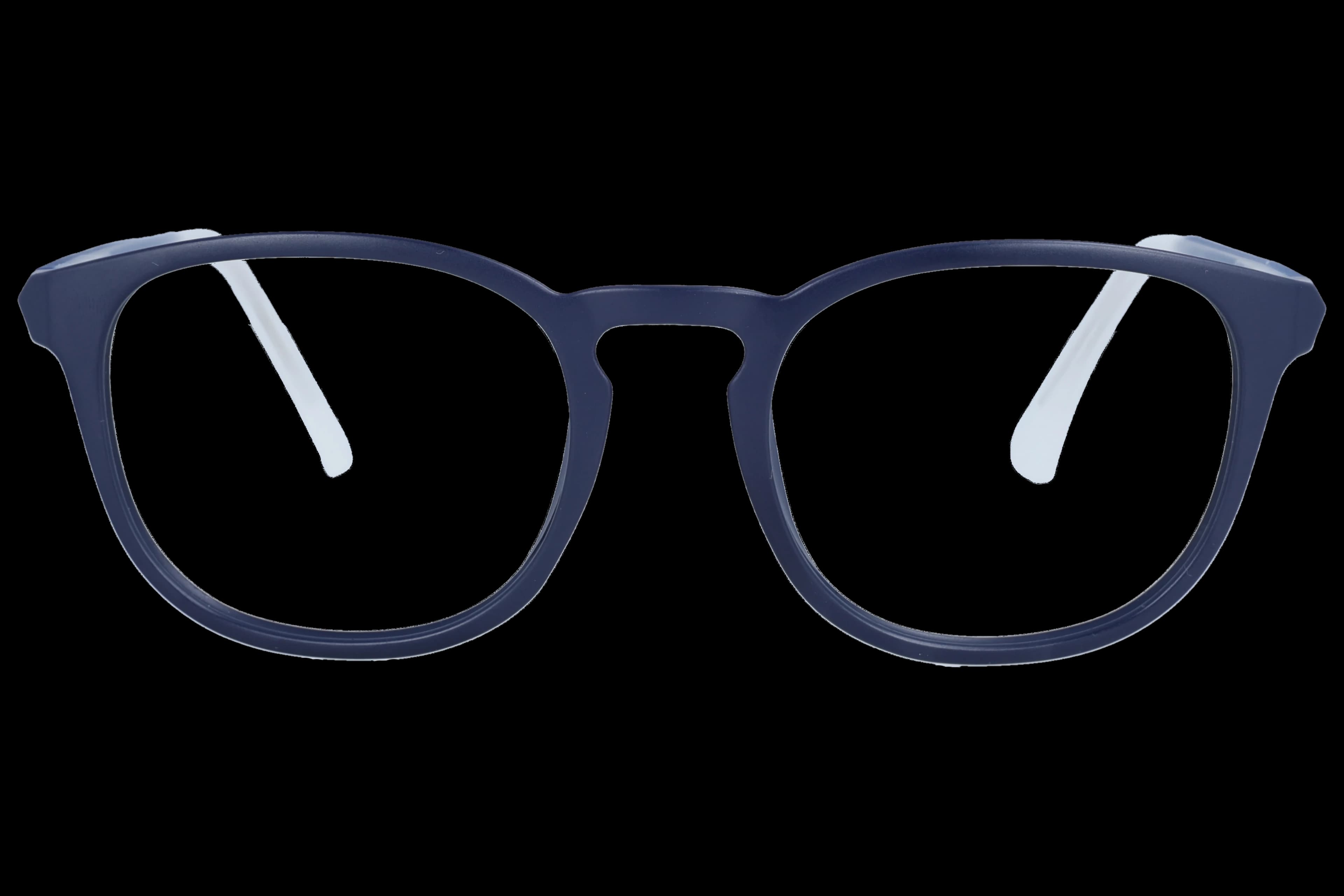 Round Eyeglasses RL1343 Blue Medium optical frame front view with arms open