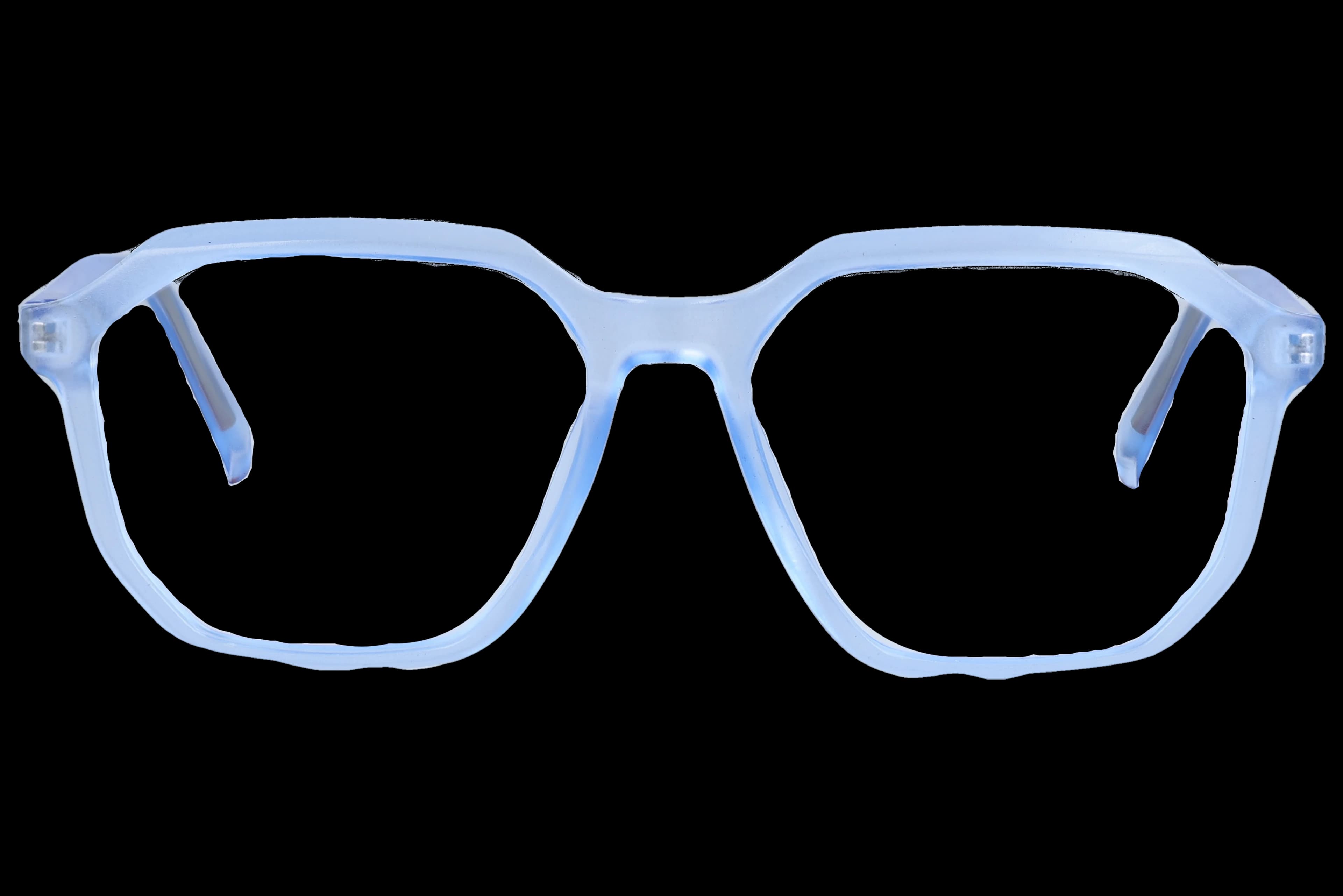 Geometric Eyeglasses RL1335 Blue Medium optical frame front view with arms open