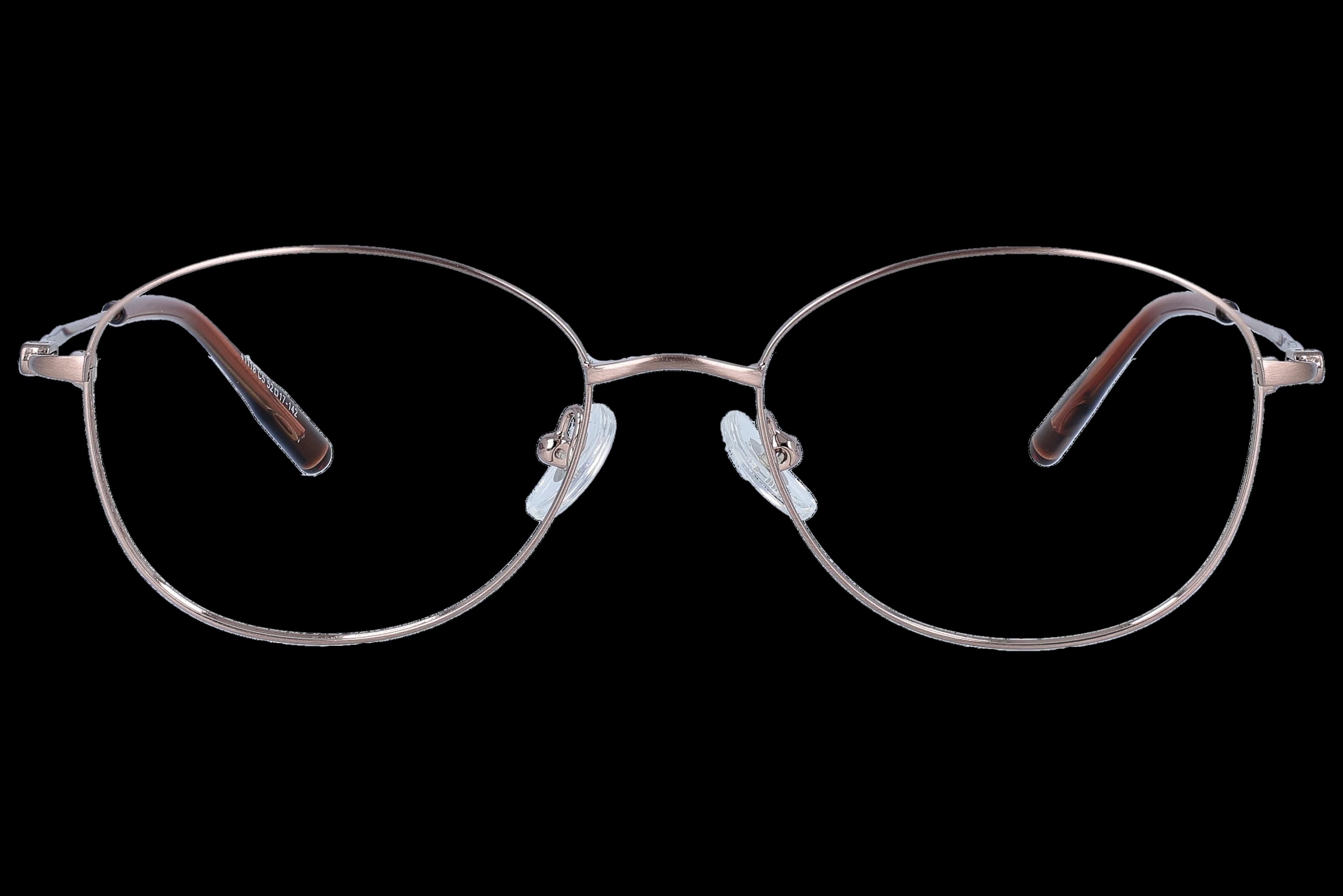 Oval Eyeglasses RL1314 Silver Medium optical frame front view with arms open