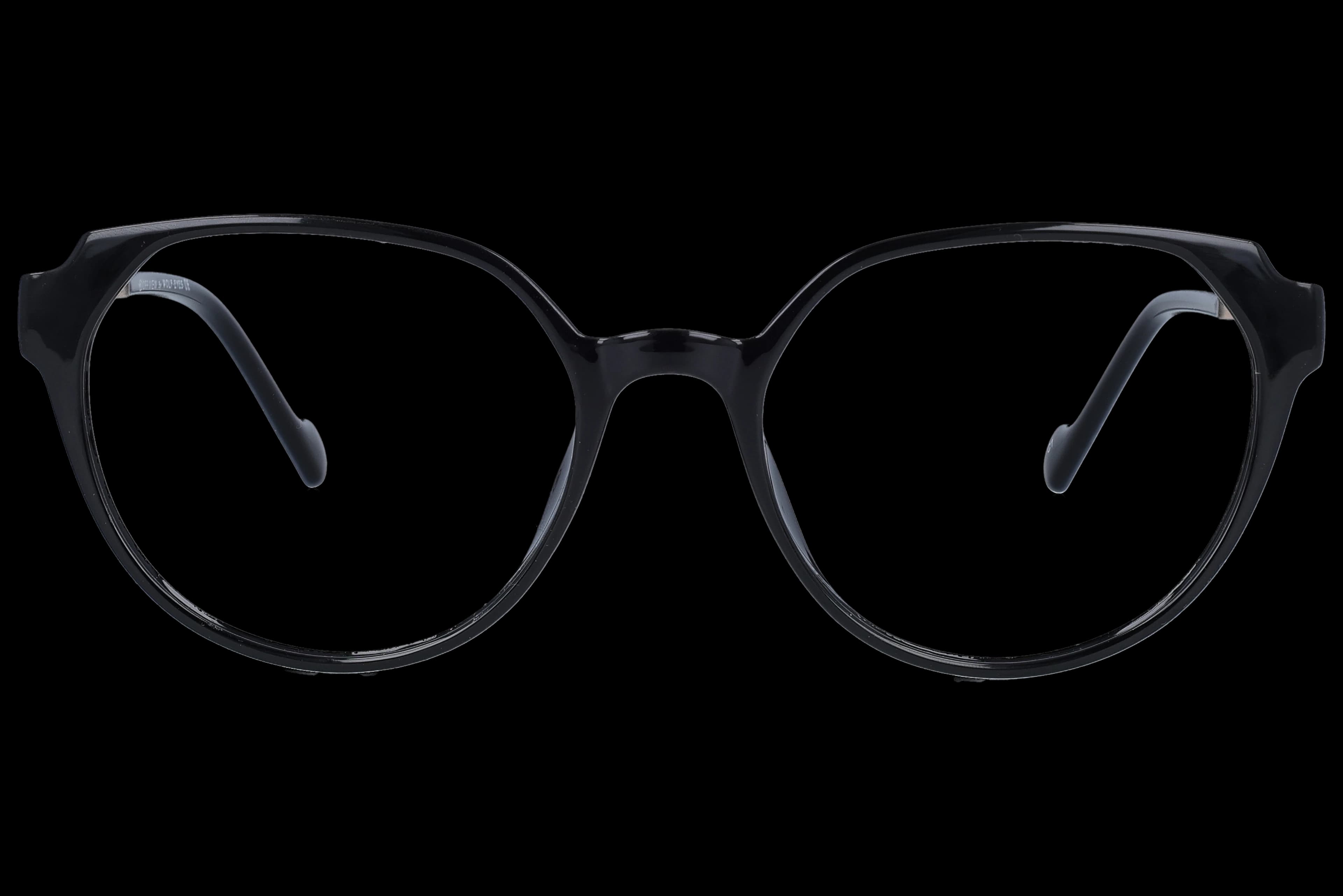 Cat Eye Eyeglasses RL1361 Black Small optical frame front view with arms open