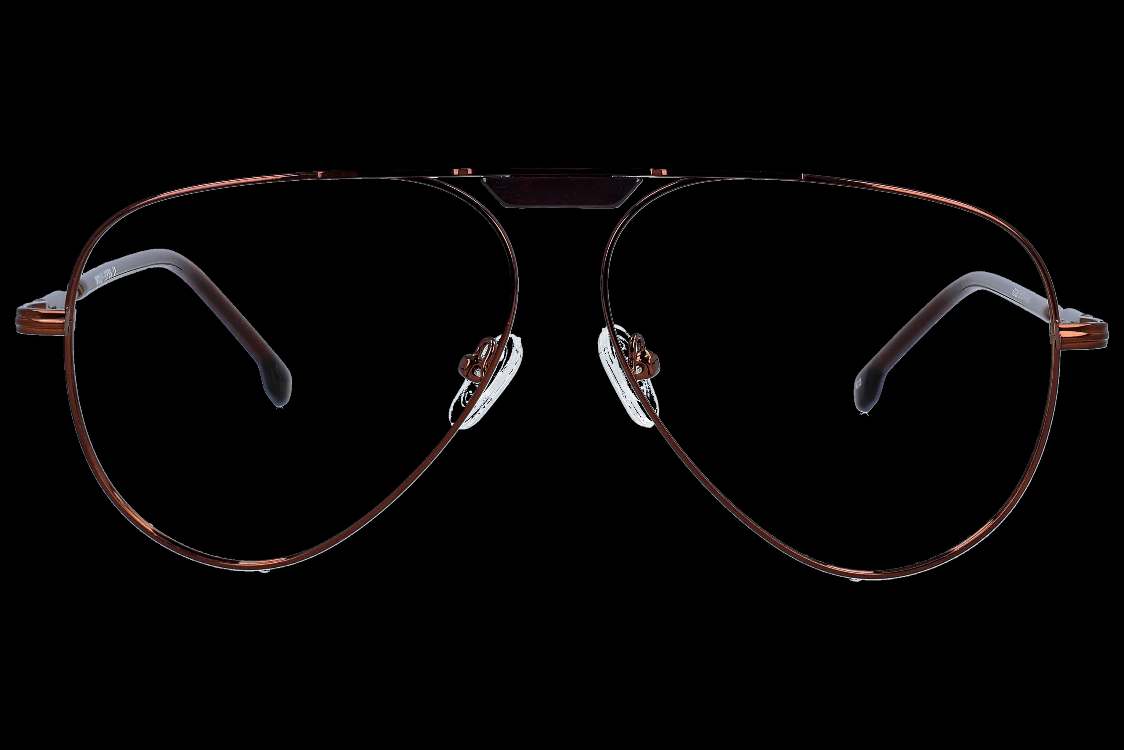 Aviator Eyeglasses RL1352 Copper Large optical frame front view with arms open