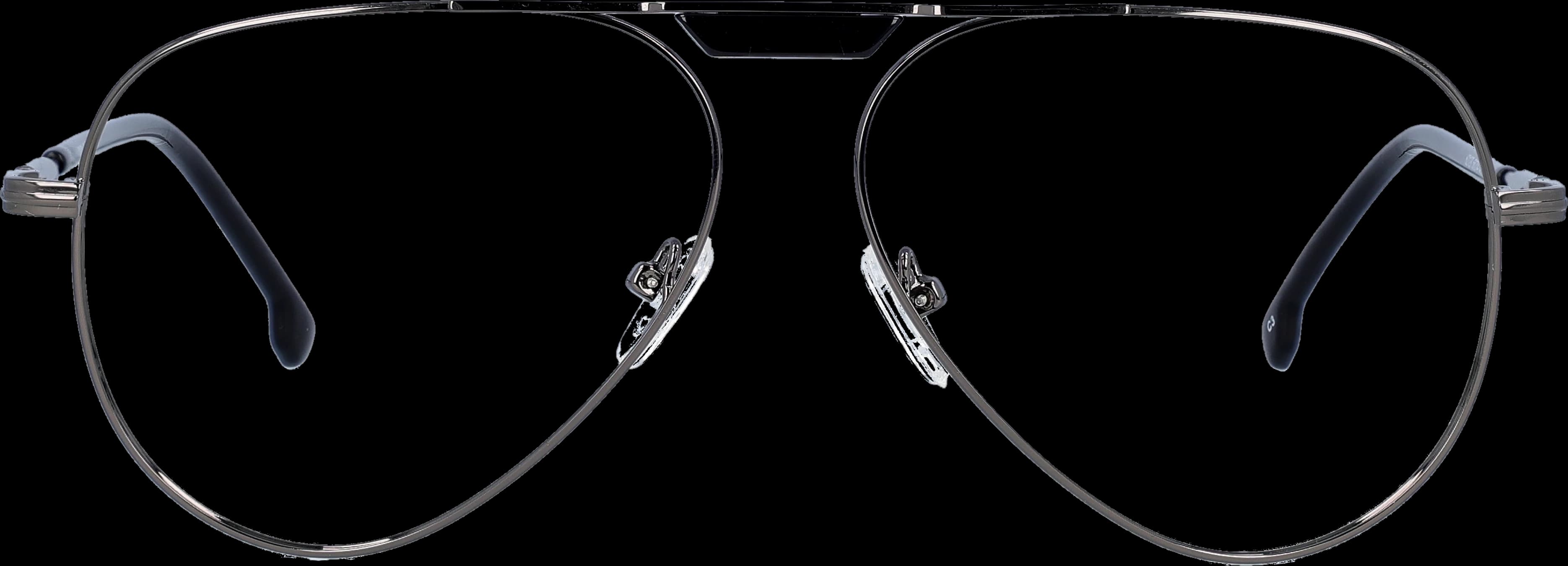 Aviator Eyeglasses RL1317 Gun metal Large optical frame front view with arms open