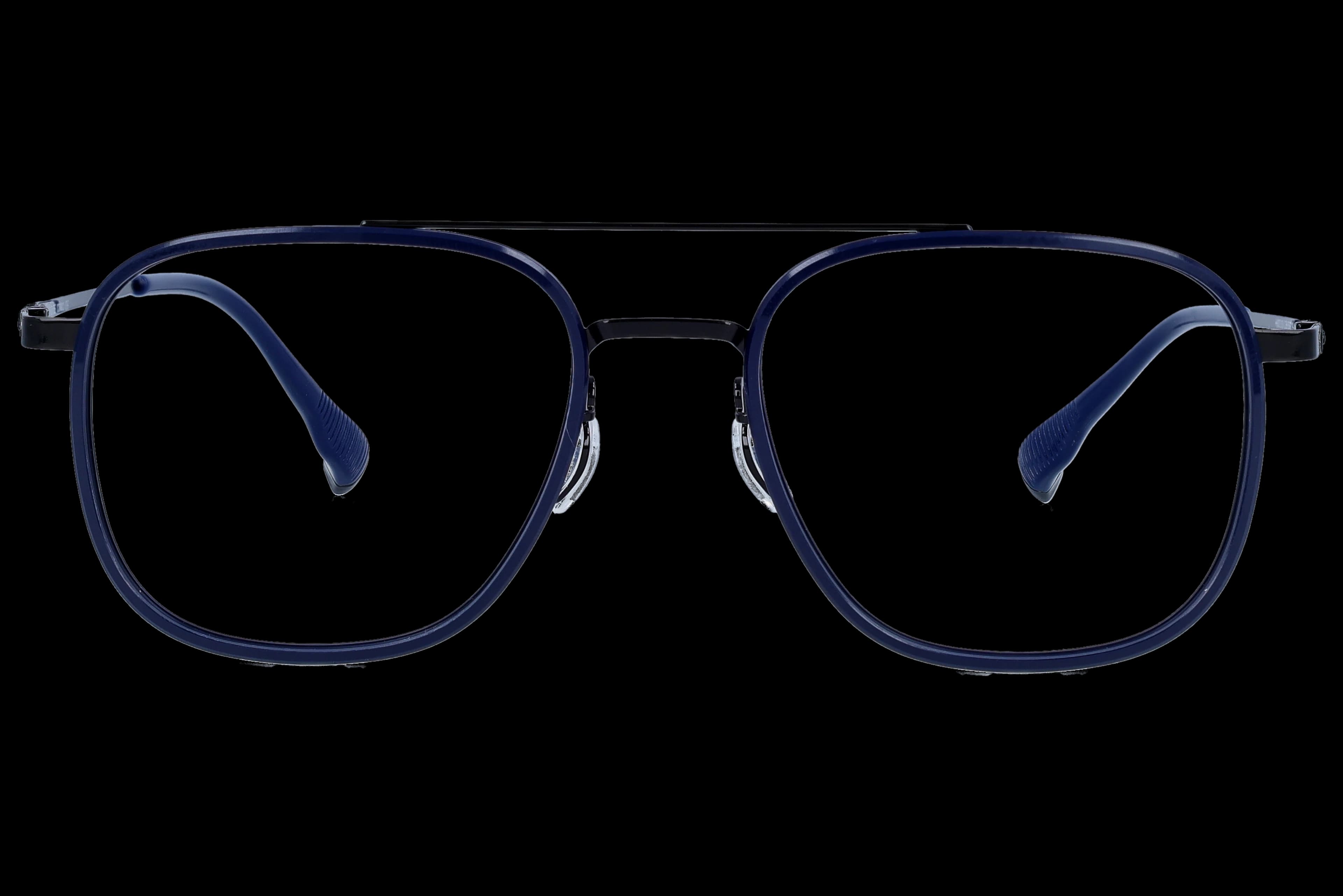 Aviator Eyeglasses RL1332 Blue Medium optical frame front view with arms open