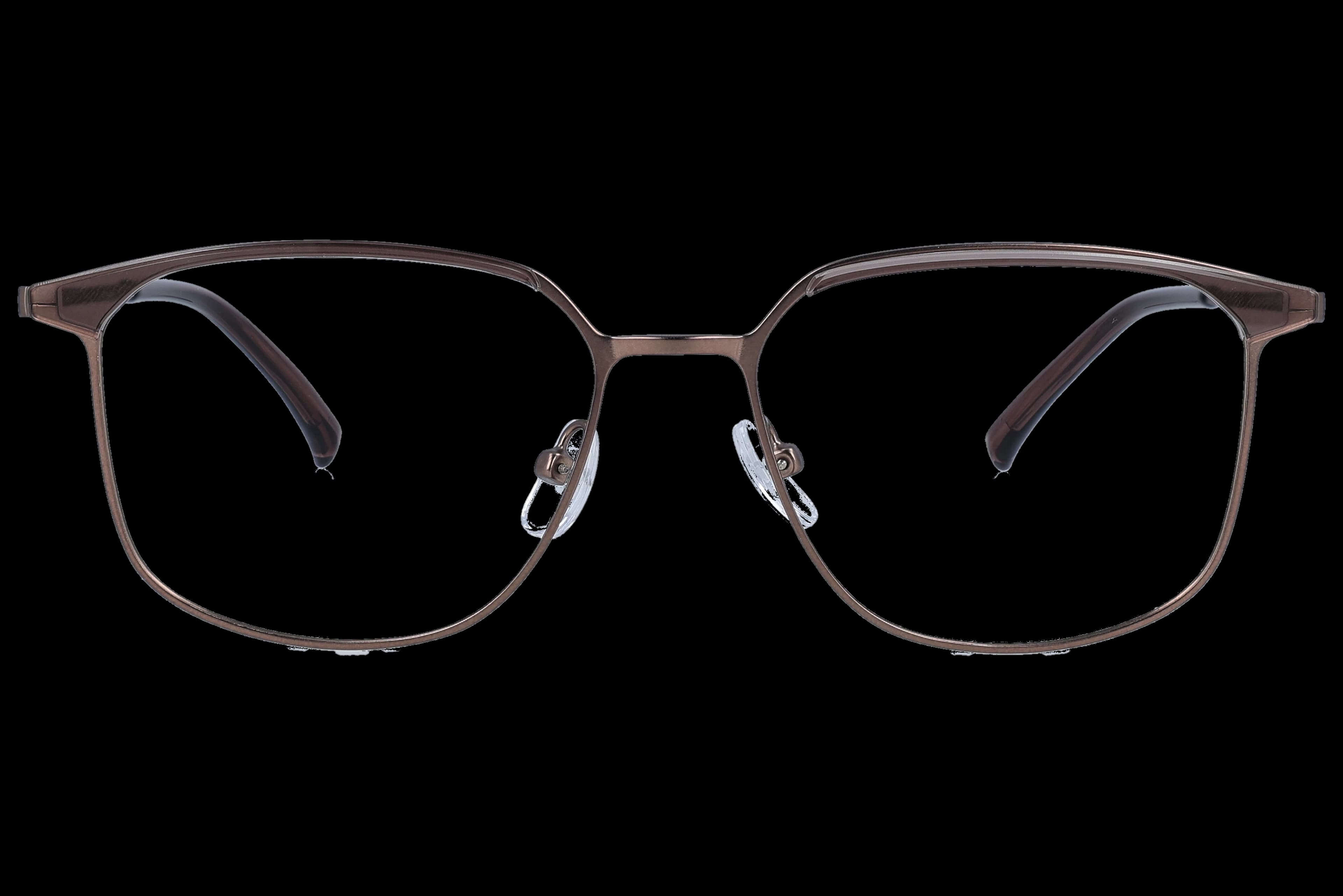 Browline Eyeglasses RL1358 Brown Medium optical frame front view with arms open