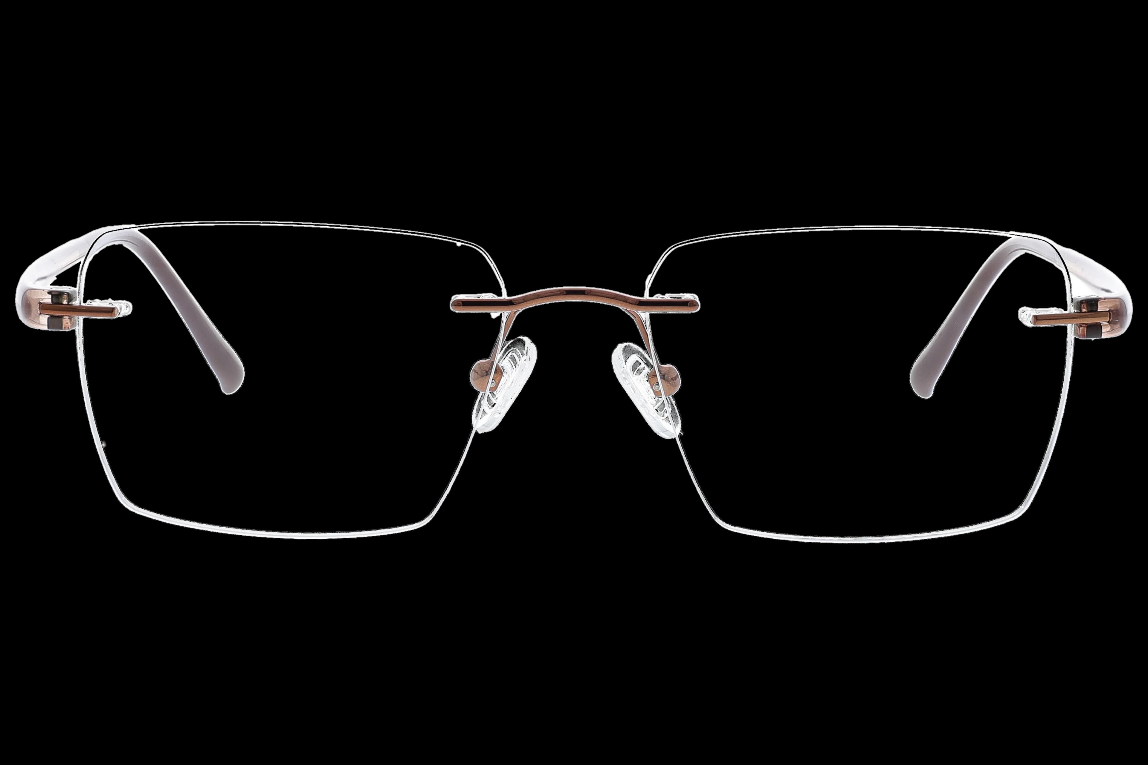 Square Eyeglasses RL1351 Copper Medium optical frame front view with arms open