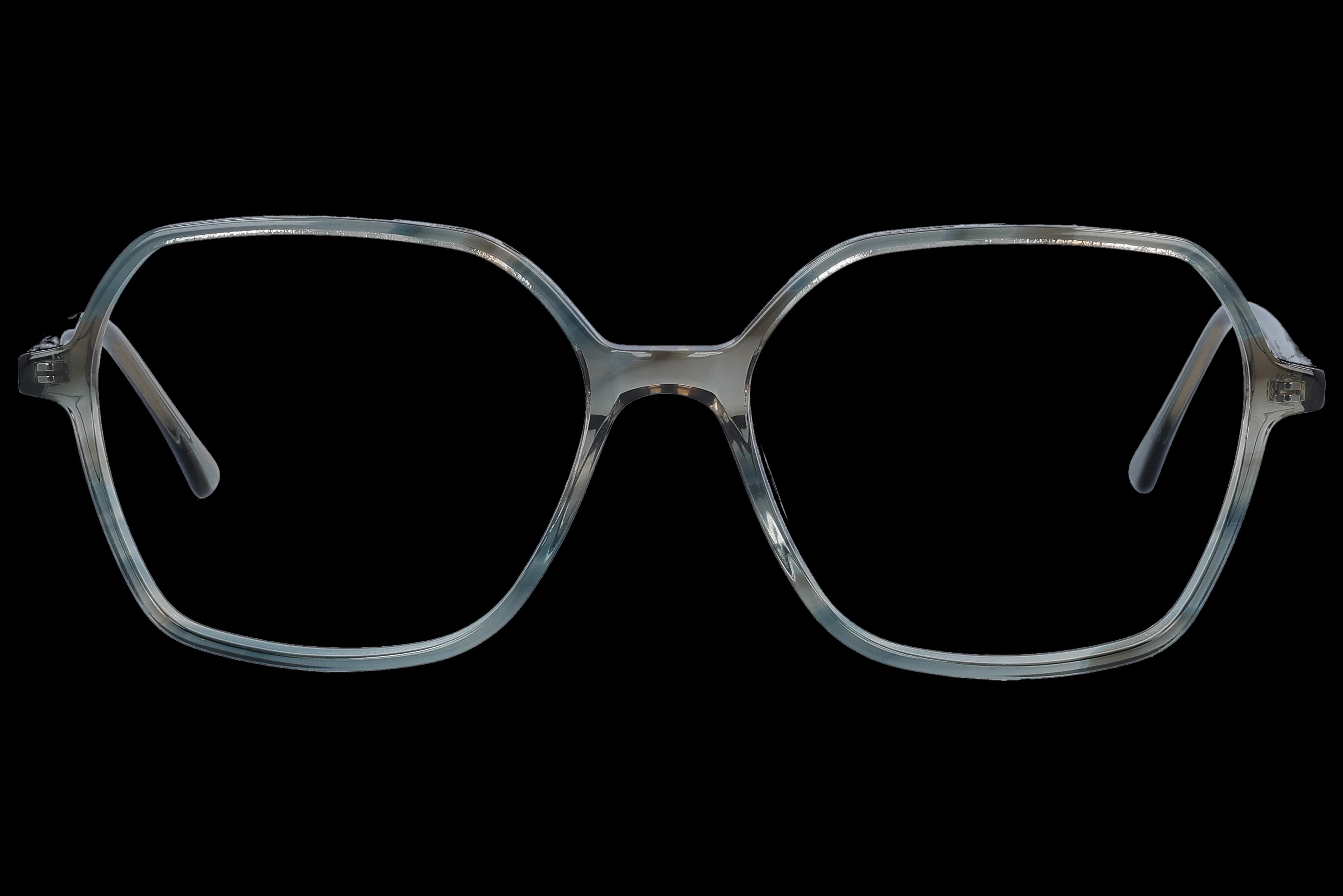 Geometric Eyeglasses RL1363 Grey Tortoise Medium optical frame front view with arms open