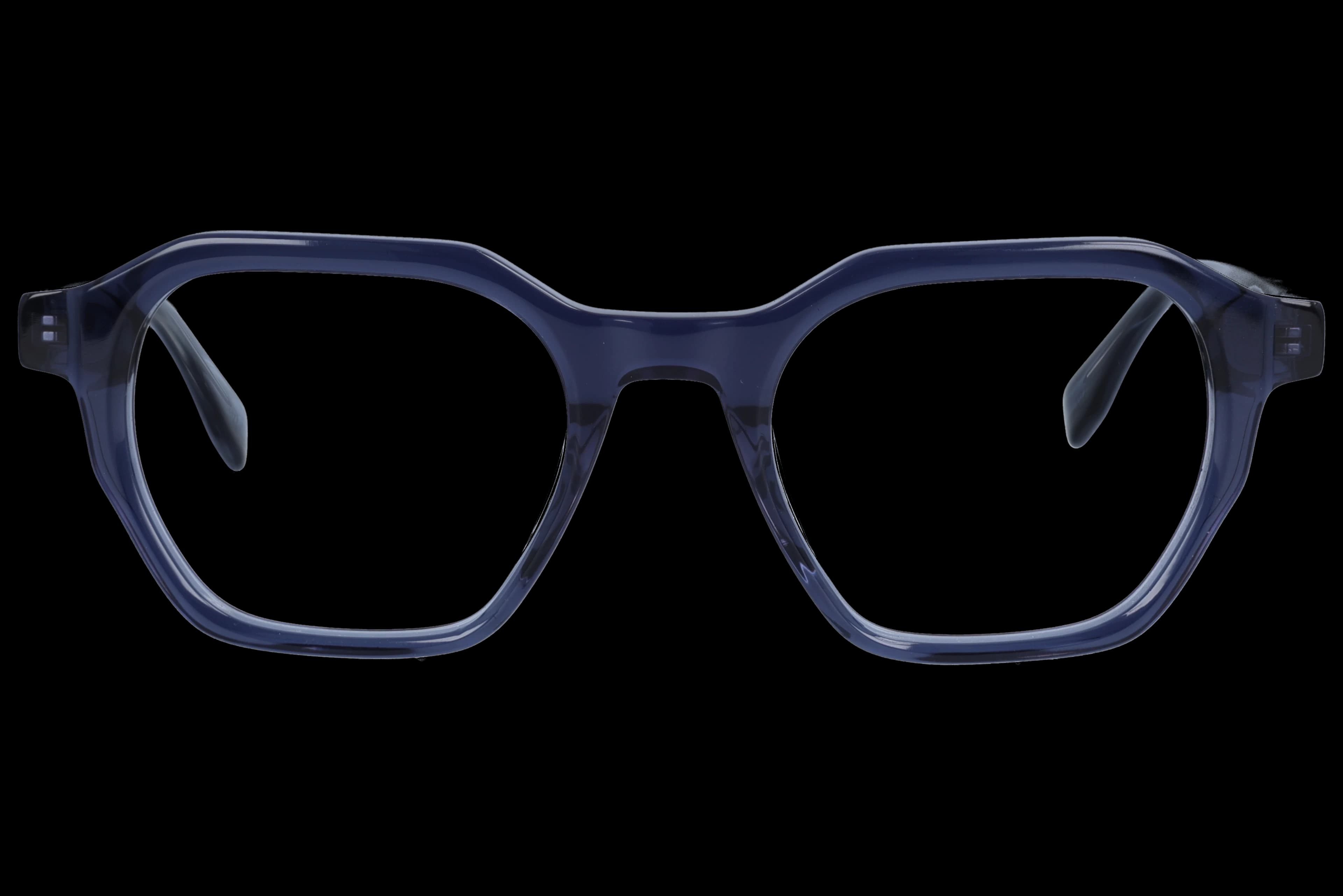 Geometric Eyeglasses RL1360 Blue Small optical frame front view with arms open