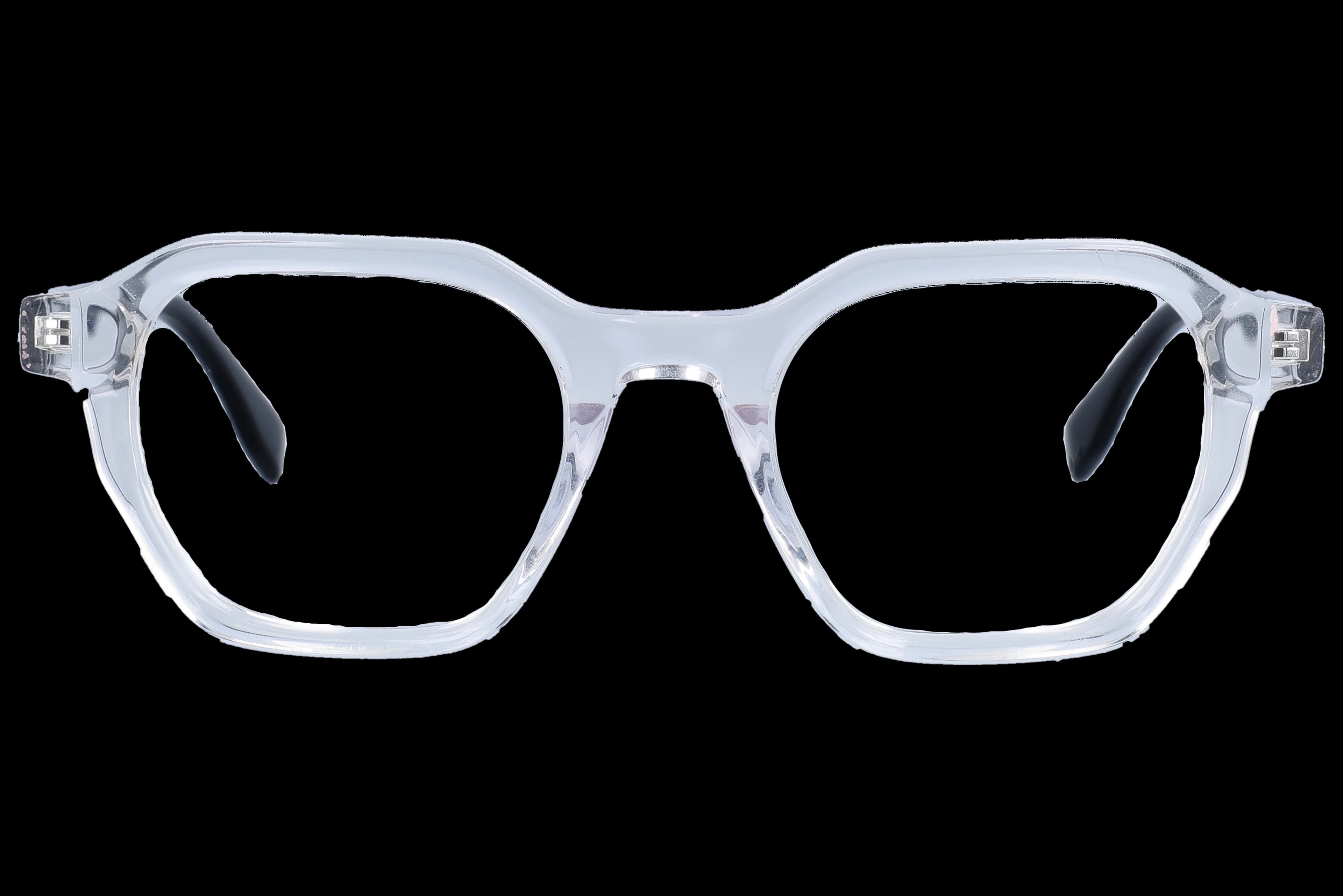 Geometric Eyeglasses RL1359 Clear Small optical frame front view with arms open