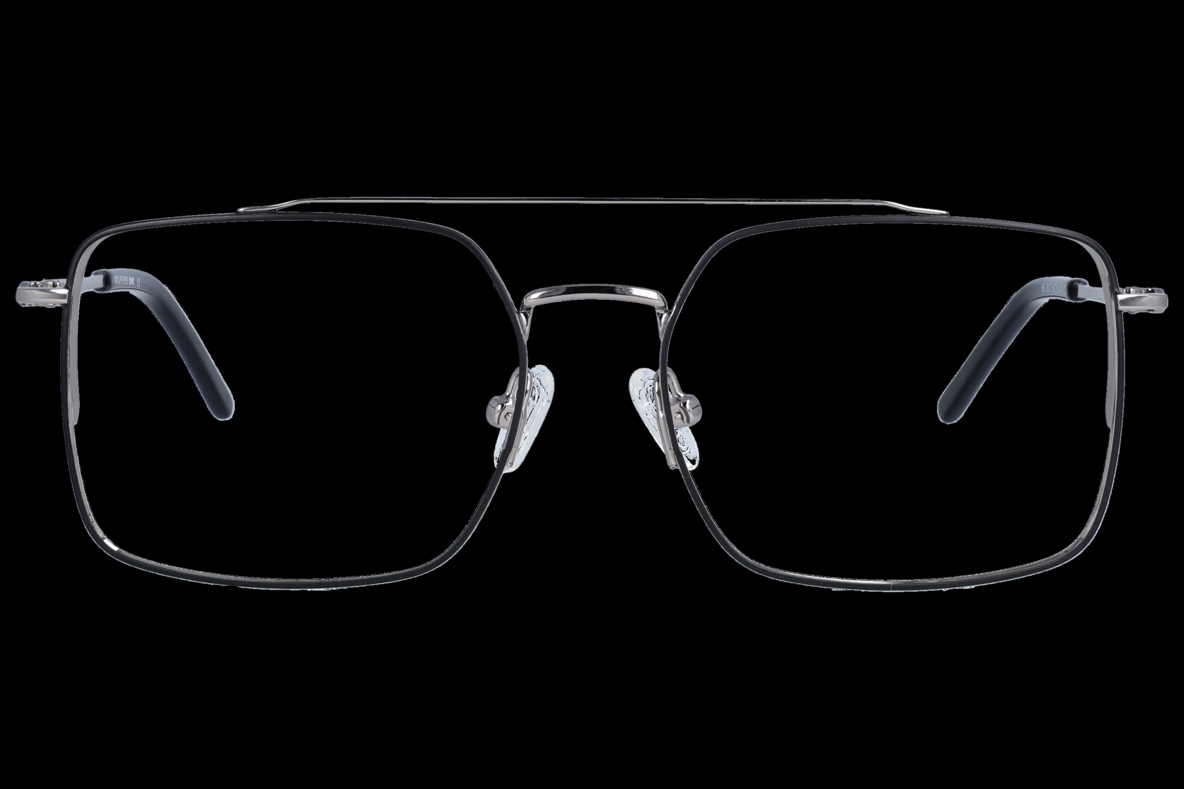 Geometric Eyeglasses RL1330 Black Medium optical frame front view with arms open