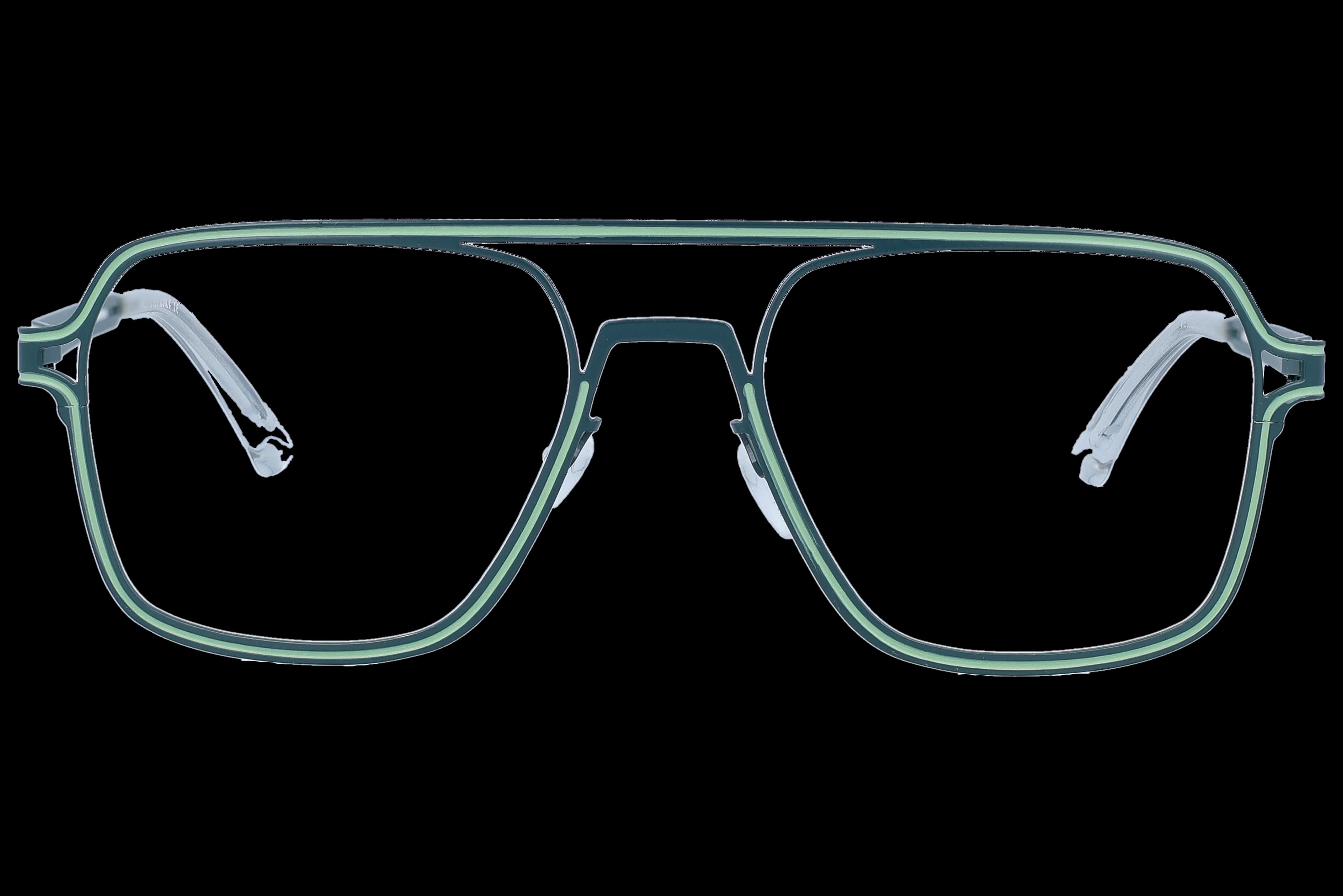 Aviator Eyeglasses RL1326 Teel-Green Medium optical frame front view with arms open
