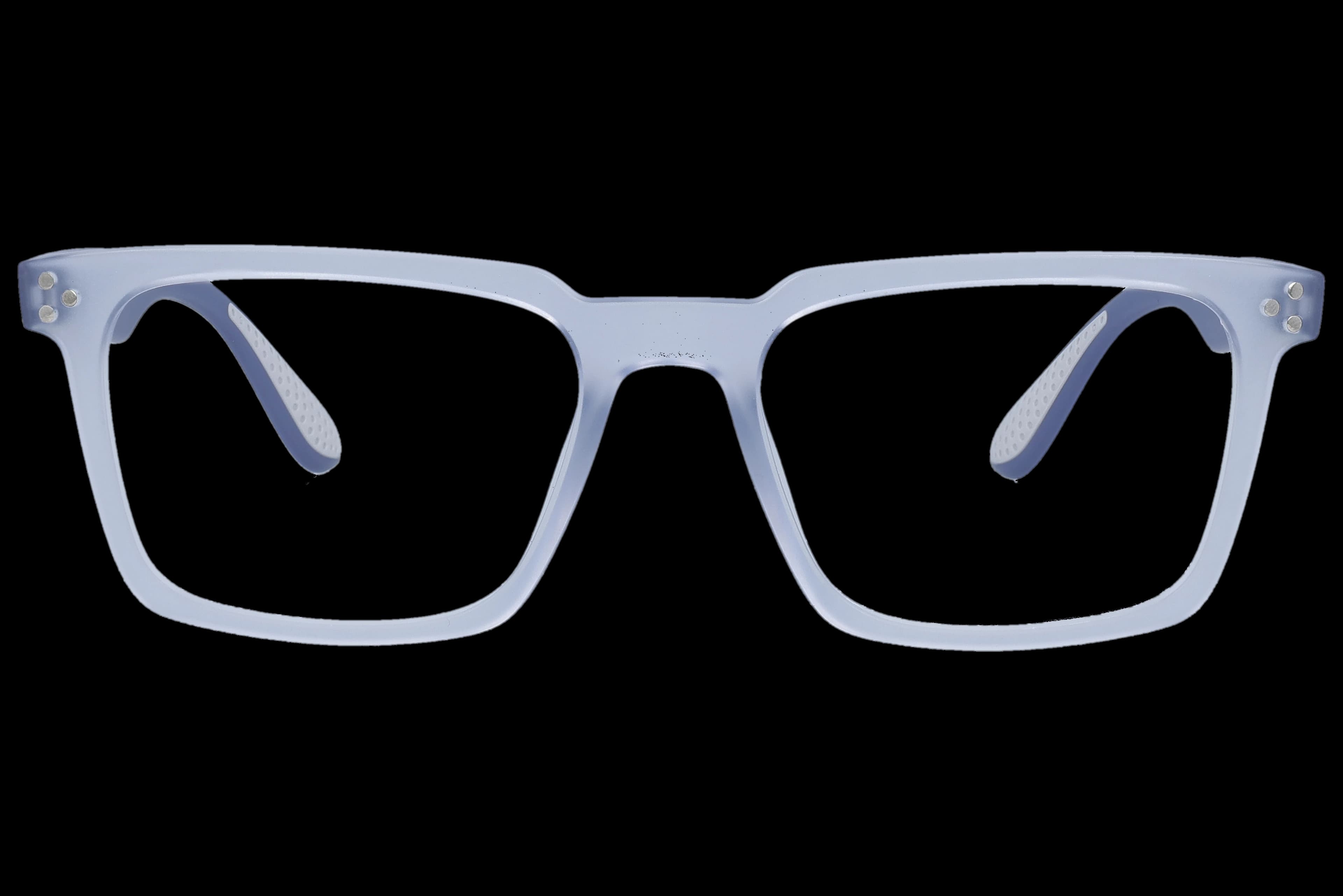 Square Eyeglasses RL1349 Blue Medium optical frame front view with arms open