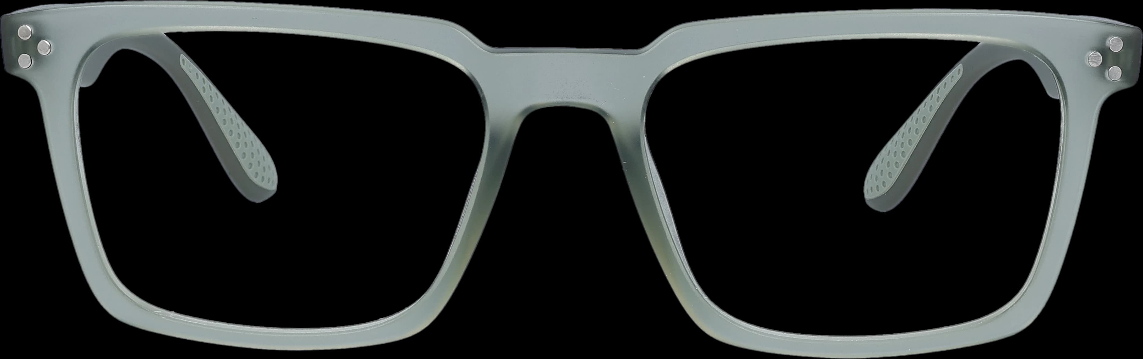 Square Eyeglasses RL1339 Green Large optical frame front view with arms open