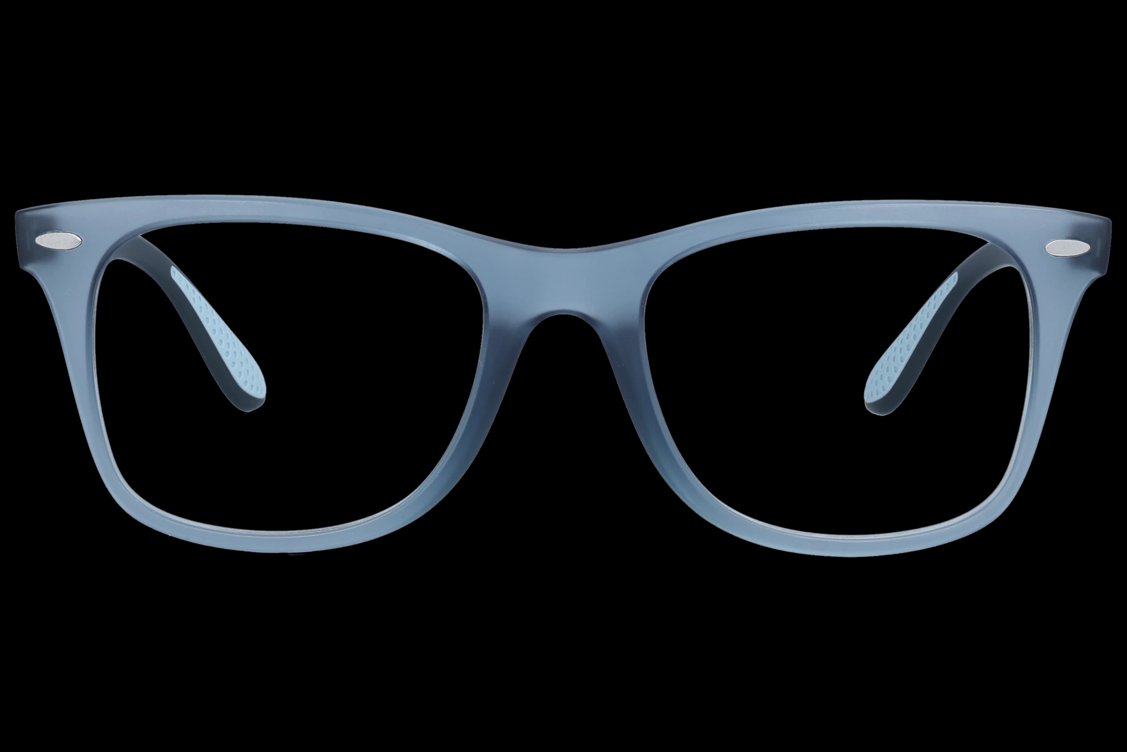 Square Eyeglasses RL1348 Blue Medium optical frame front view with arms open