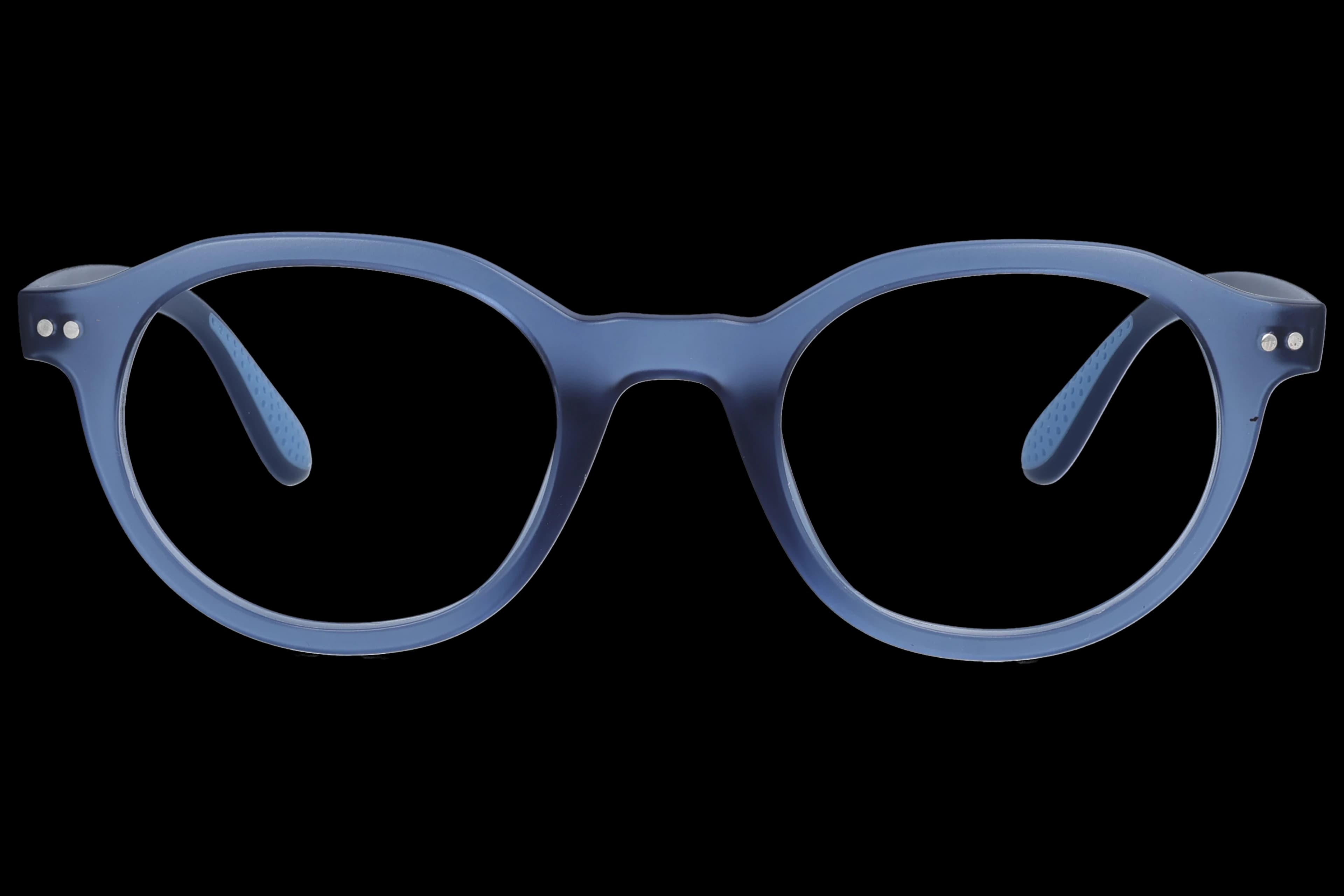 Round Eyeglasses RL1346 Blue Small optical frame front view with arms open