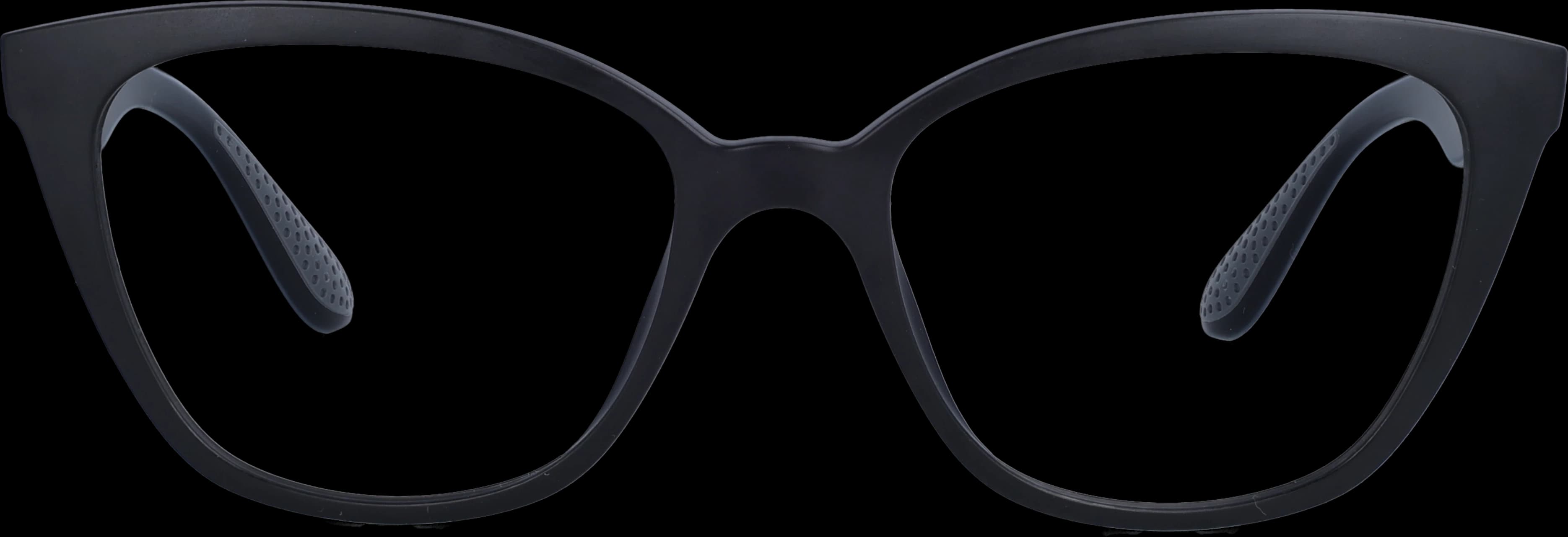 Cat Eye Eyeglasses RL1347 Black Medium optical frame front view with arms open