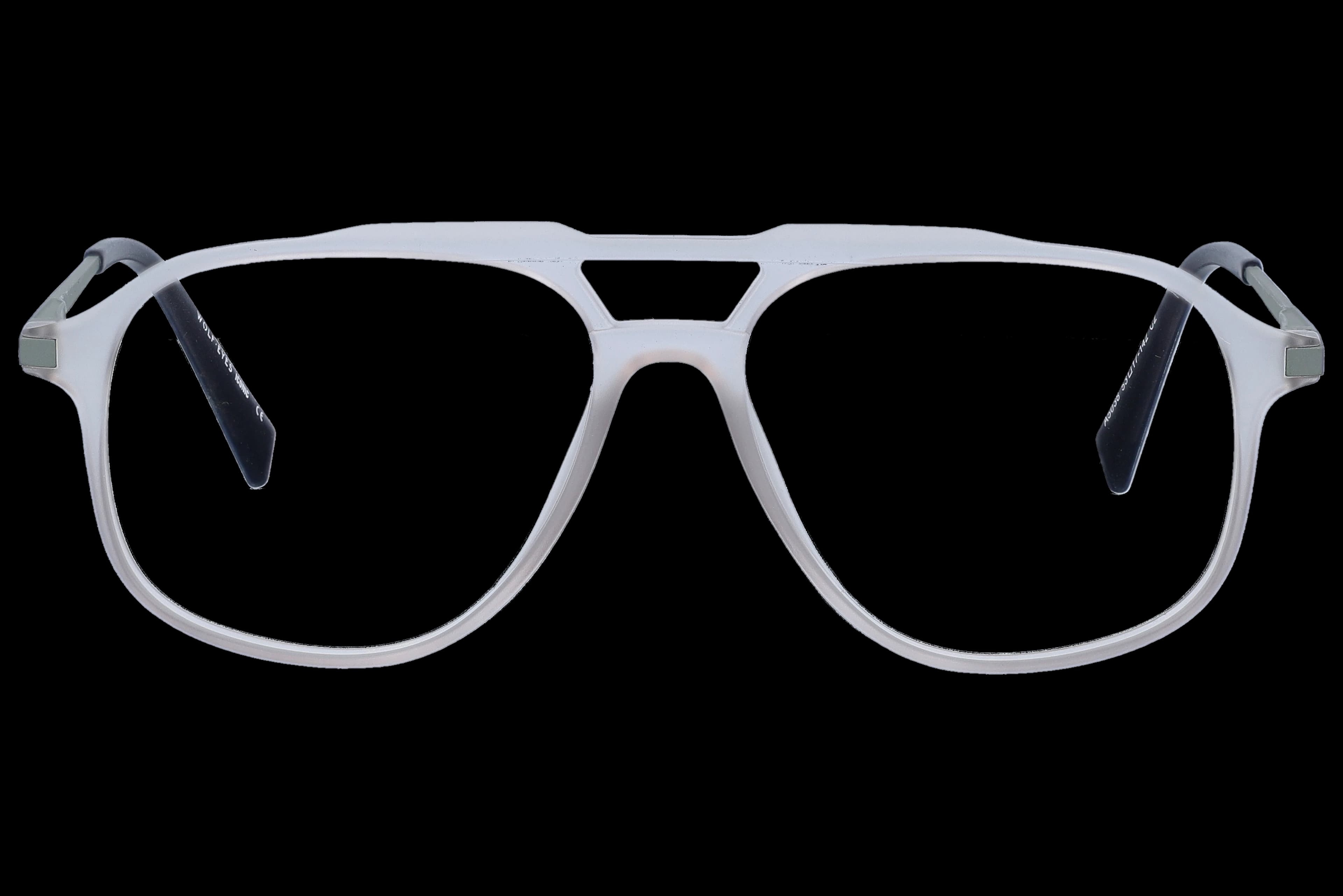 Wayfarer Eyeglasses RL1310 Grey Medium optical frame front view with arms open